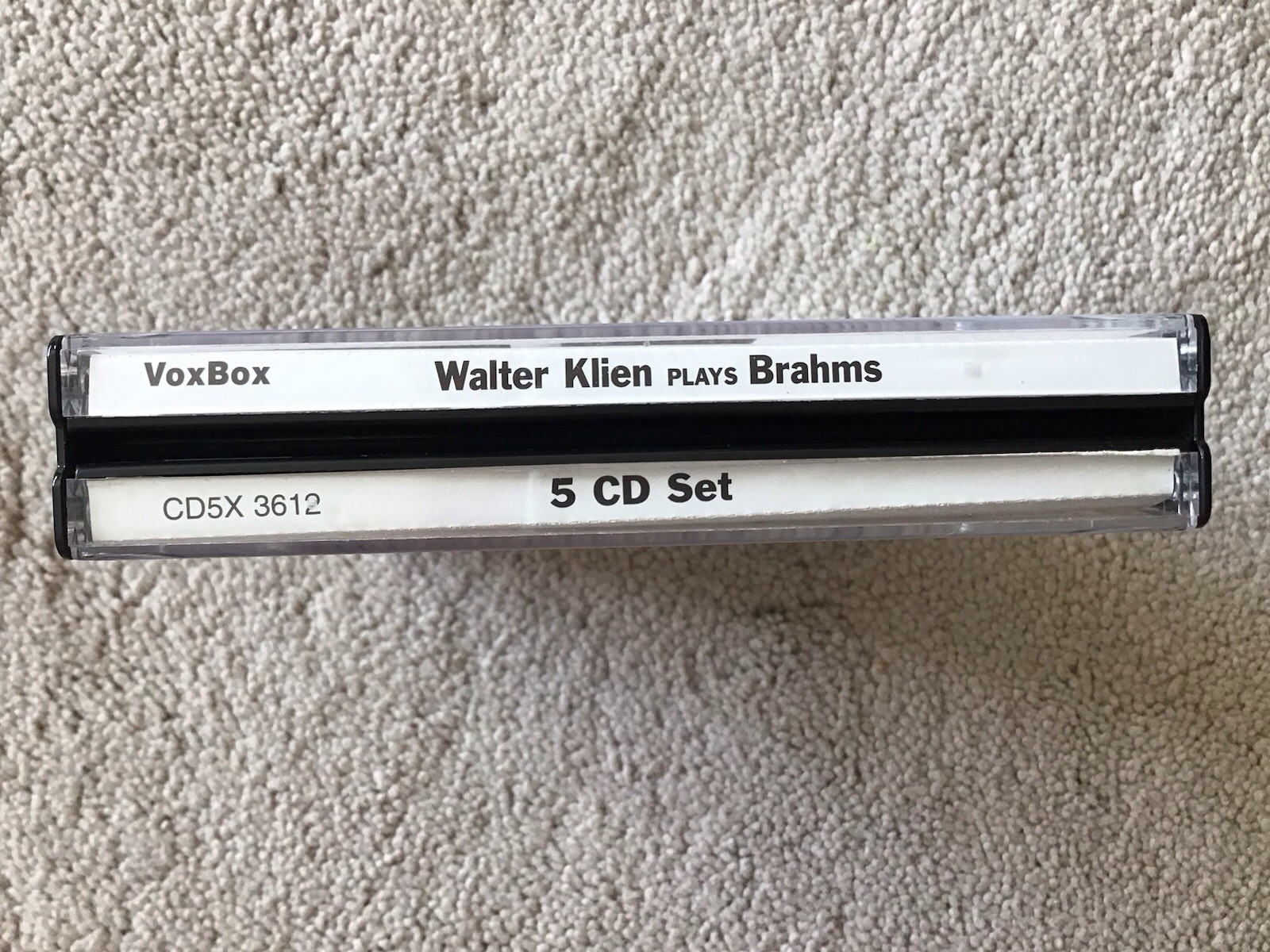 Walter Klien Plays Brahms 5 CD Set 2004 VoxBox CD5X 3612 Plus Extra Inserts