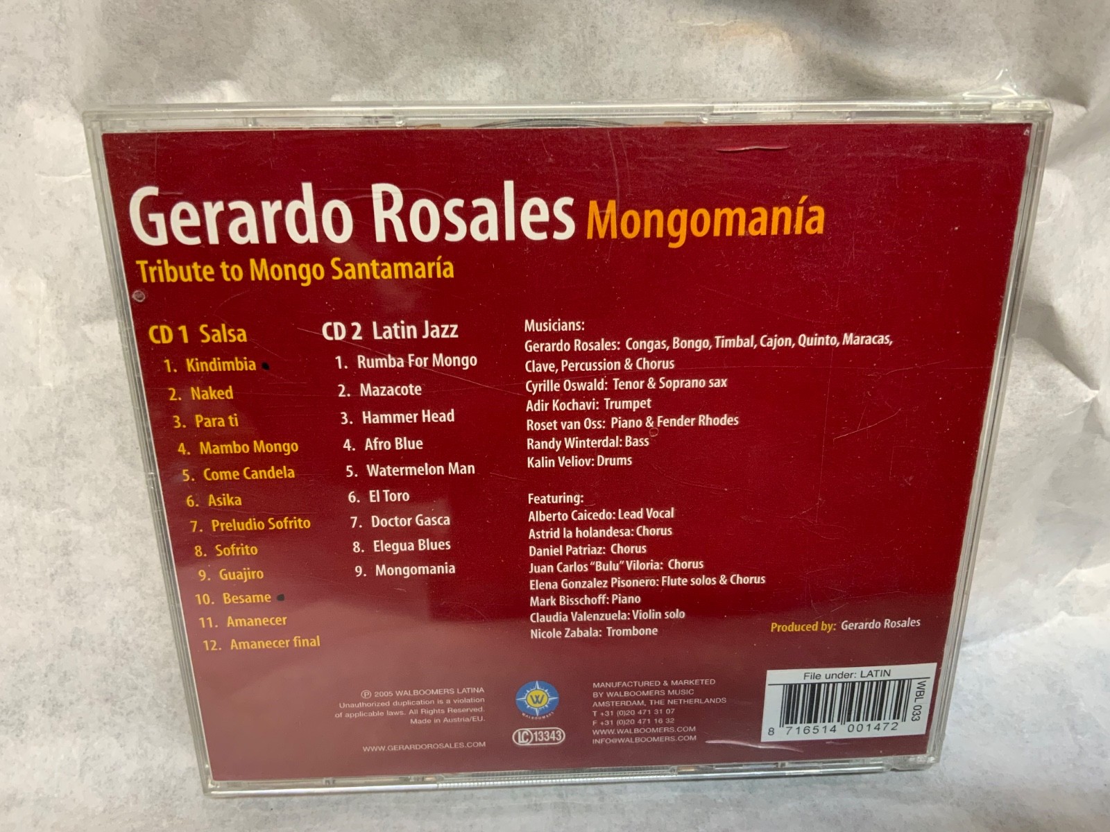 GERARDO ROSALES Mongomania: Tribute to Mongo Santamaria CD SEALED HTF 2005