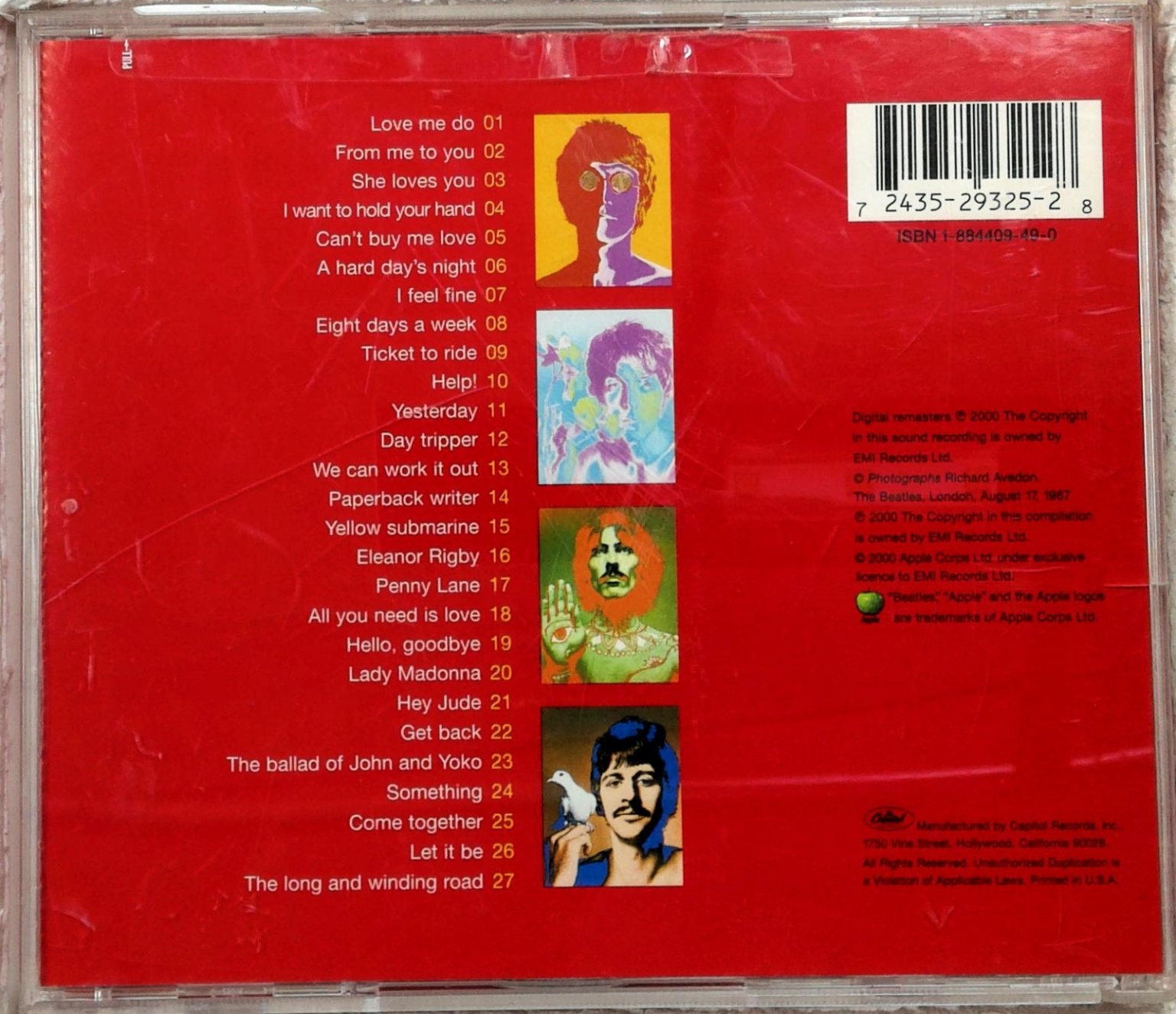 The Beatles – 1 CD 2000 Remastered Pop Rock Capitol Apple Records