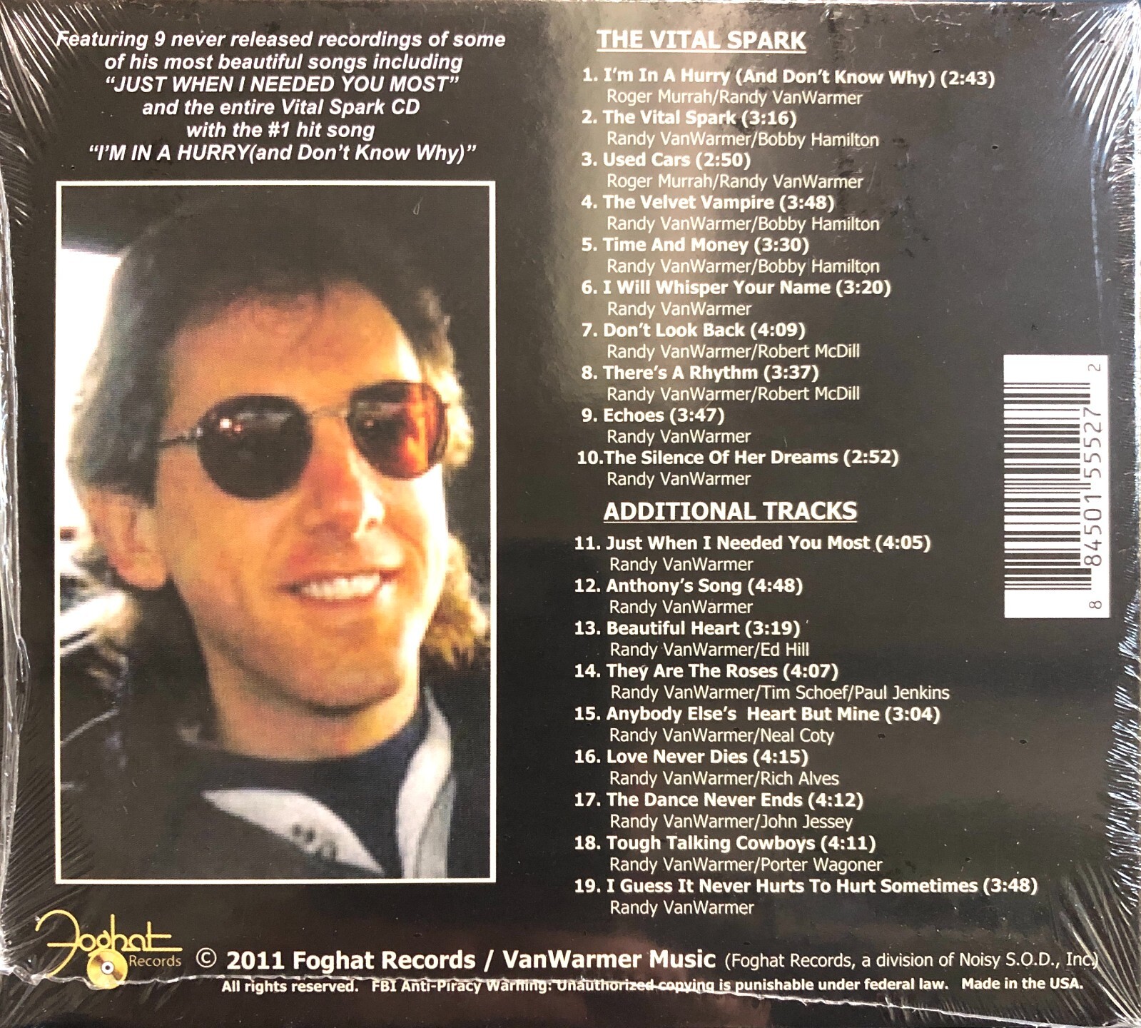RANDY VANWARMER - Just When I Needed You Most (Factory Sealed CD, 2011)