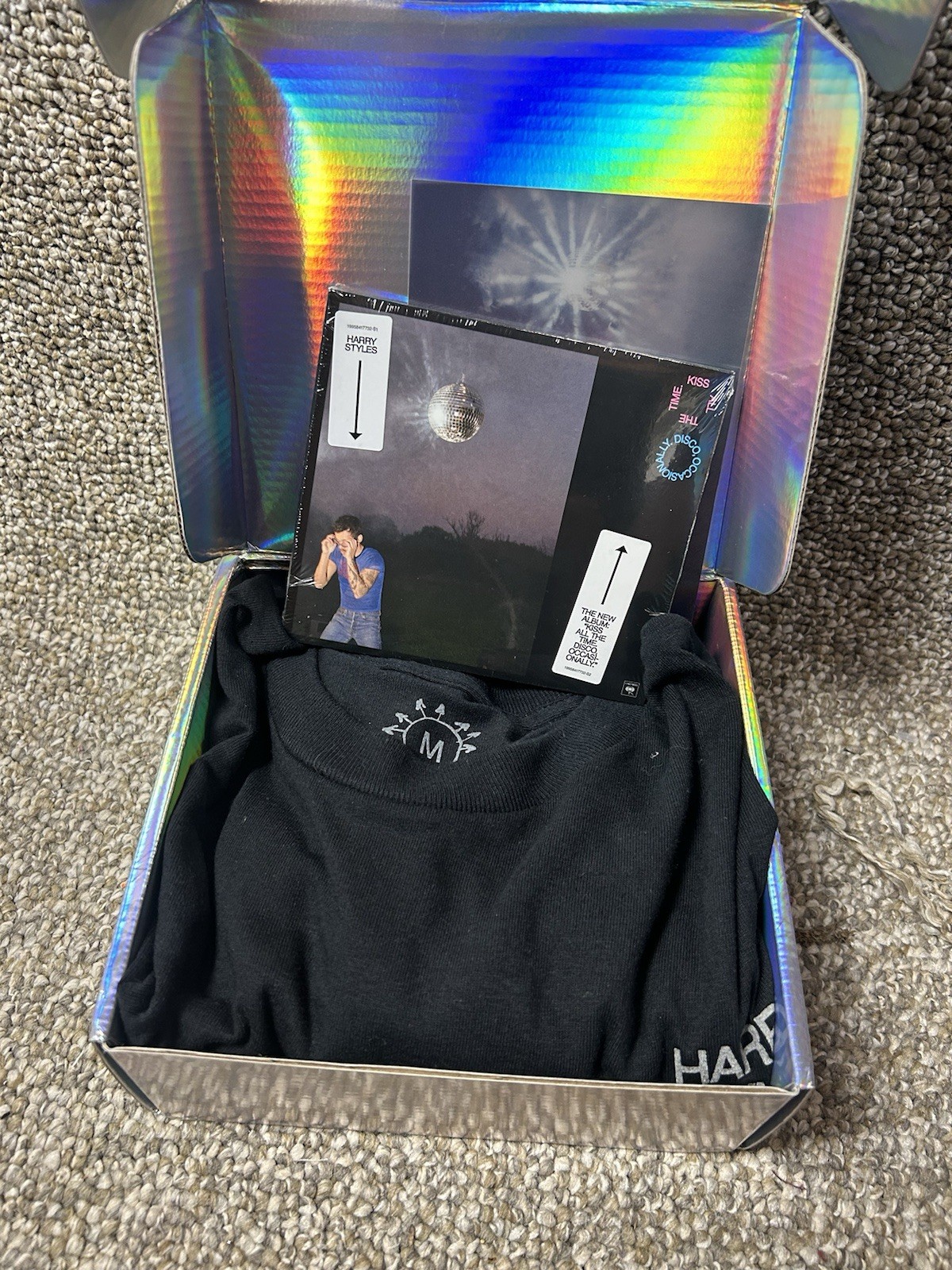 Harry Styles Kiss All the Time Long Sleeve T-Shirt CD Set Sz Medium