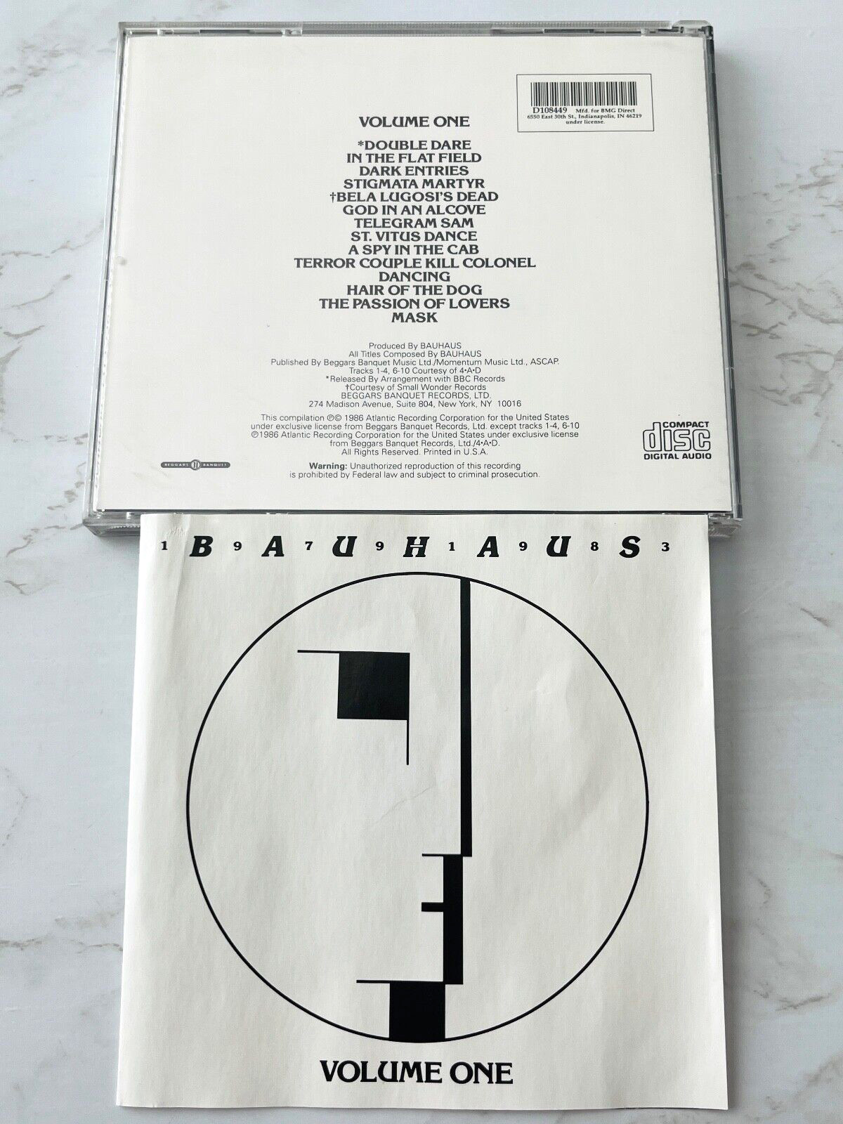 Bauhaus 1979-1983 Volume One CD Beggars Banquet 92378-2 Peter Murphy, Mask OOP!