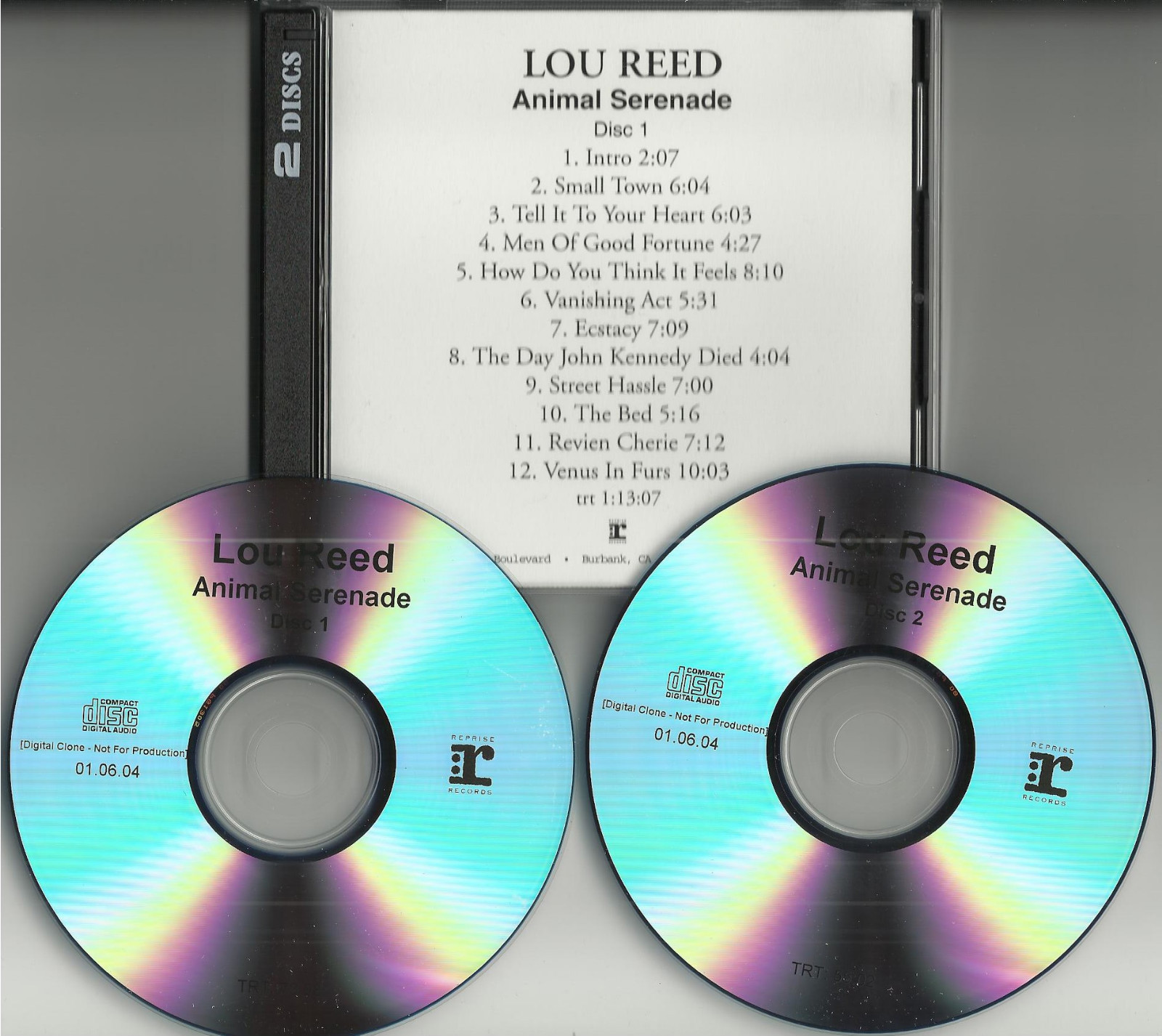 Velvet Underground LOU REED Animal Serenade 2 CD ADVNCE PROMO TST PRESSING DJ