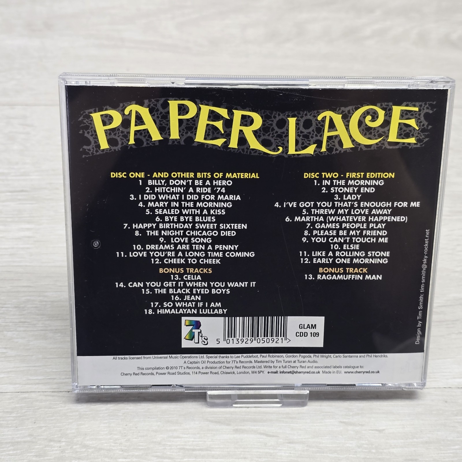 Paper Lace And Other Bits of Material /First Edition 2 CD Expanded Set 2010 7T’s