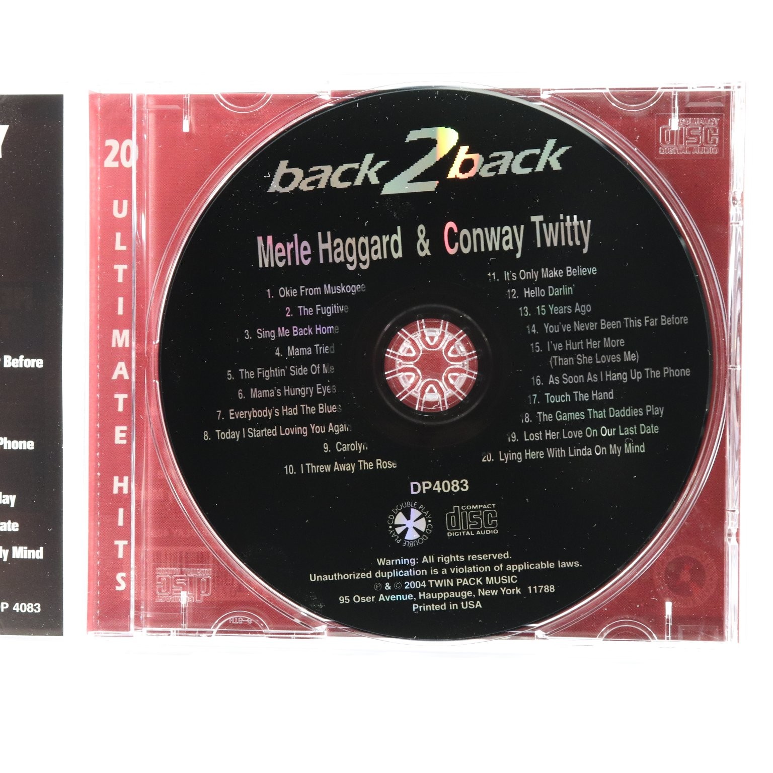 Merle Haggard & Conway Twitty – Back 2 Back The Ultimate Collection CD 2004