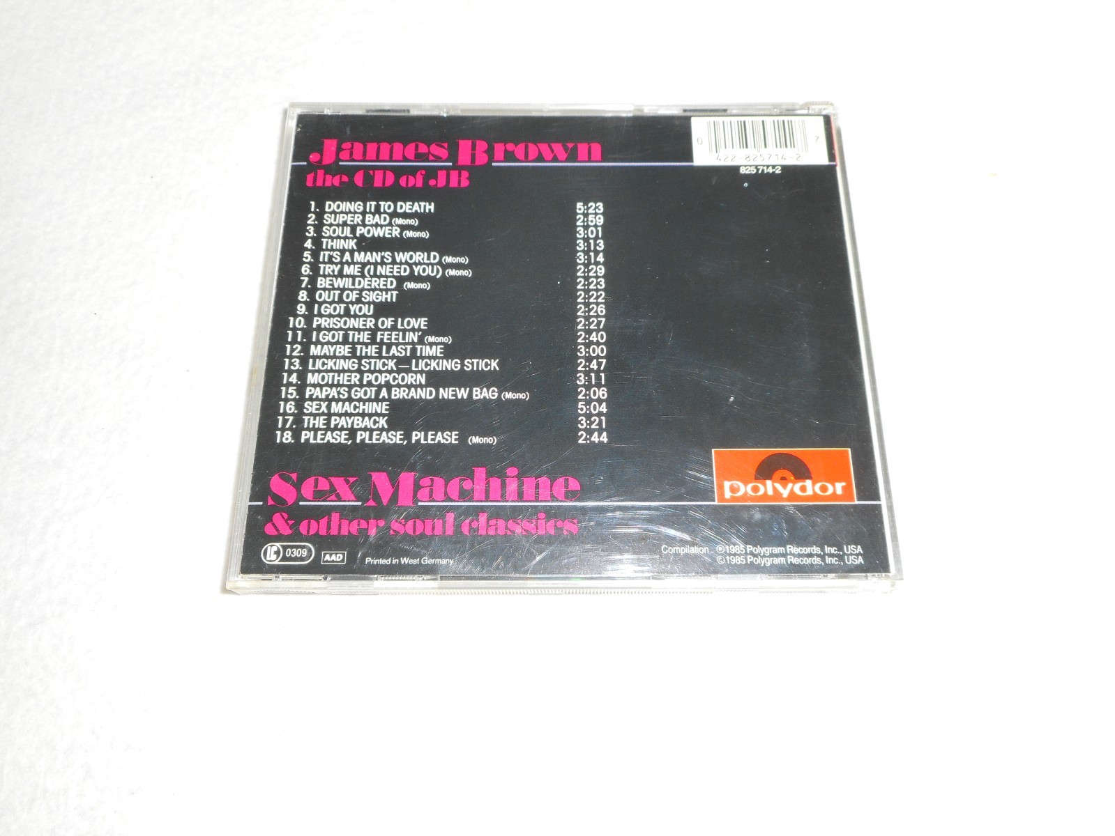 THE CD of JAMES BROWN 1985 / GERMAN IMPORT (18) SONGS.
