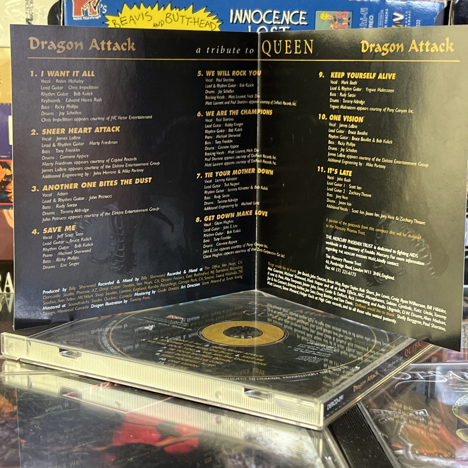 Dragon Attack Queen Tribute 1997 CD Marty Friedman Yngwie Jake E Lee Metal Comp