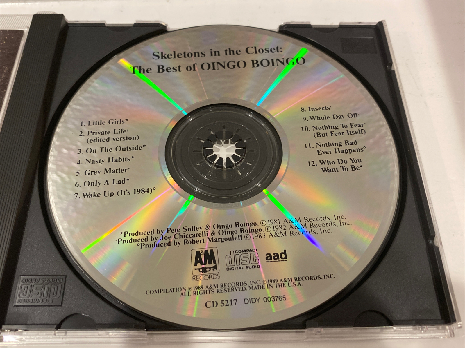 Best of Oingo Boingo: Skeletons in the Closet by Oingo Boingo CD 1989 CD5217