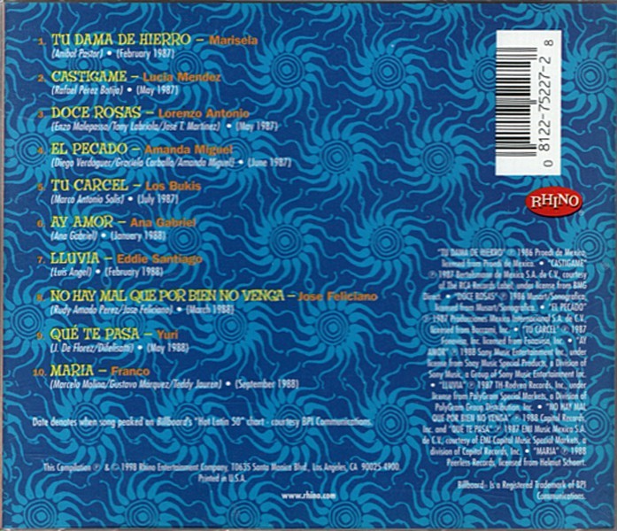 Vol. 1-80's Hot Latin Hits ~ Marisela ~ Latin ~ CD ~ Good