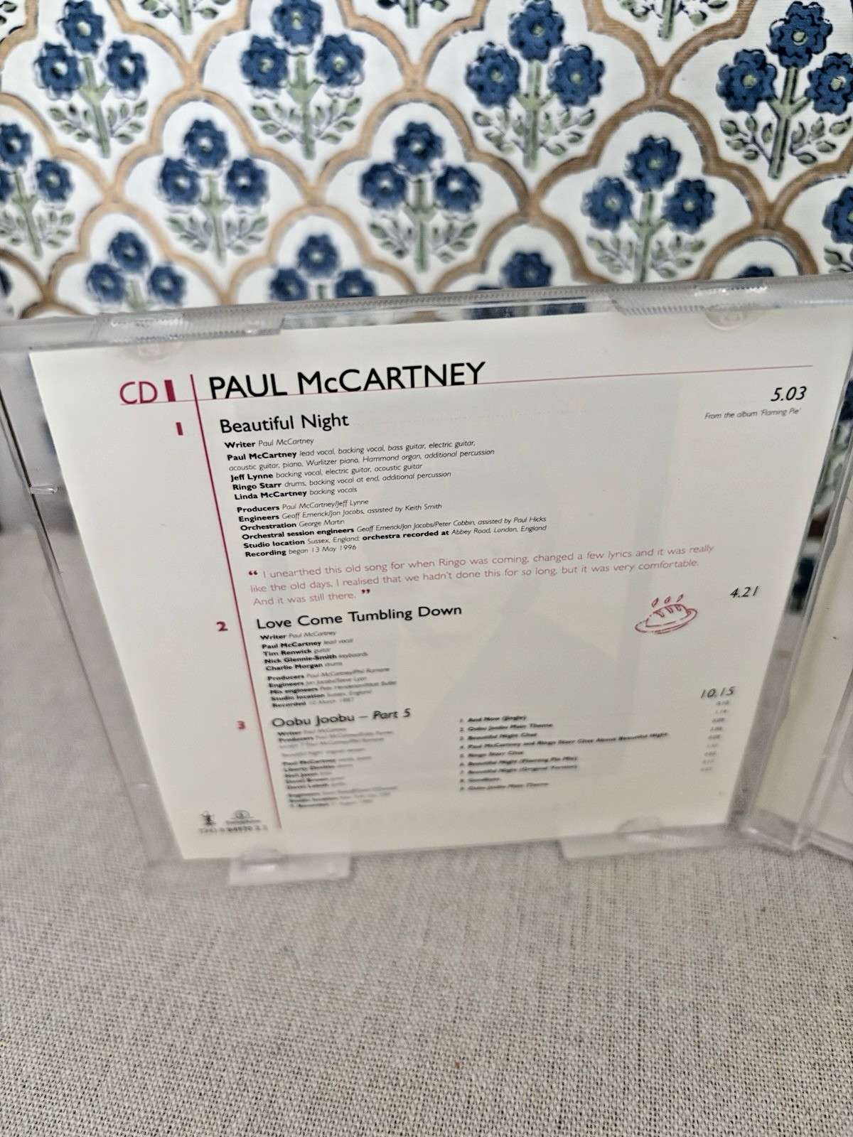 Paul McCartney - Beautiful Night CD1 1997 Parlophone CD single