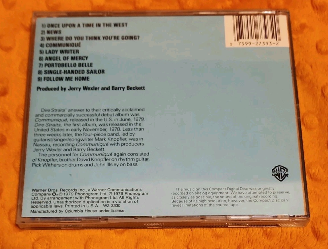 Dire Straits - Communiqué (CD, 1979, Warner Bros.) [9 Tracks] Communique