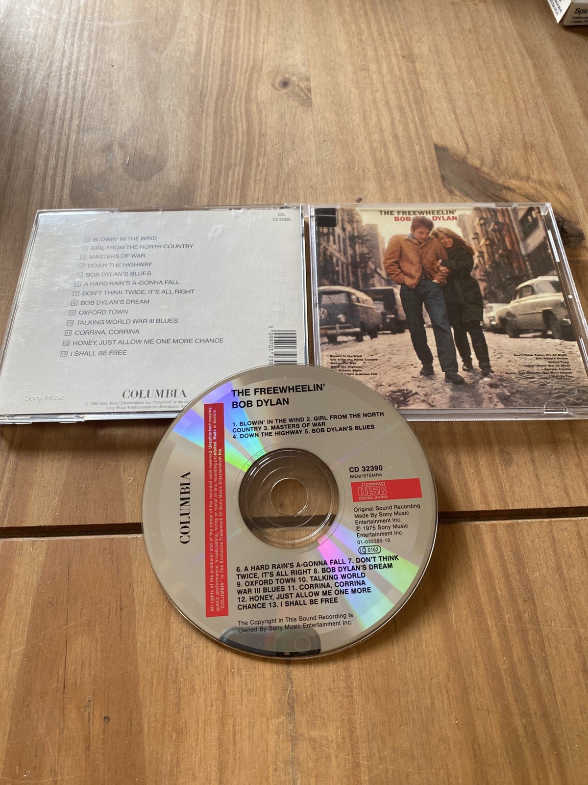 BOB DYLAN - THE FREEWHEELIN' (1989 AUSTRIAN PRESS CD ALBUM) EXCELLENT CONDITION