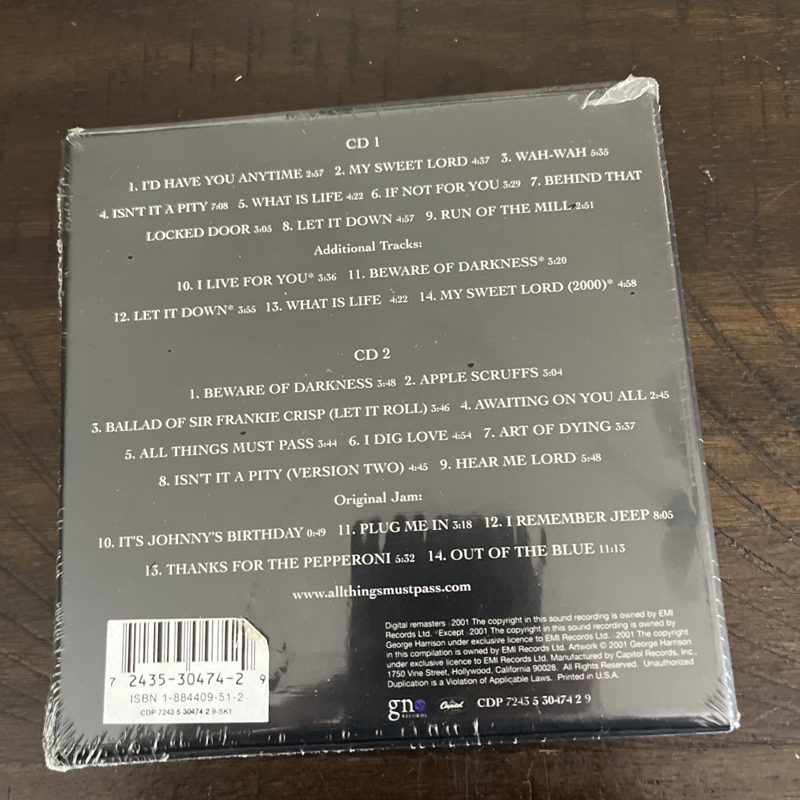 GEORGE HARRISON - All Things Must Pass Deluxe 2 x CD 2001 New Sealed