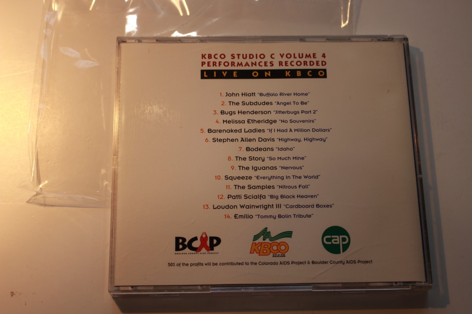KBCO Live in Studio C Vol 4 - Hiatt, Bodeans, Subdudes, Etheridge etc. - RARE