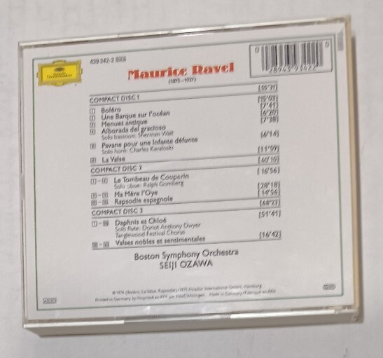 Maurice Ravel, Orchestral Works / Seiji Ozawa Boston Symphony Orchestra (3 CDs)