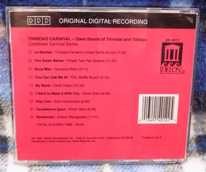 "Trinidad Carnival: Steelbands Of Trinidad & Tobago" CD Delos (1987) NM-
