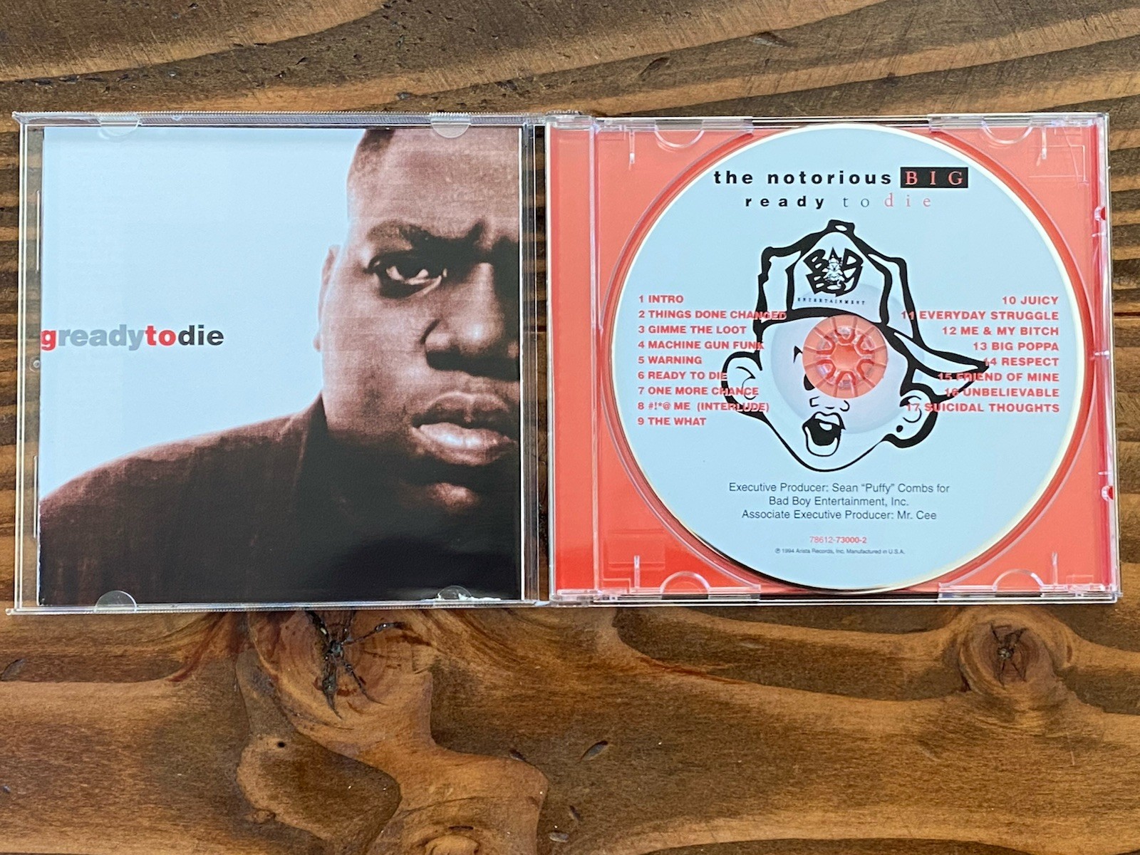 The Notorious B.I.G. Ready to Die CD Album 1994 Bad Boy Rap