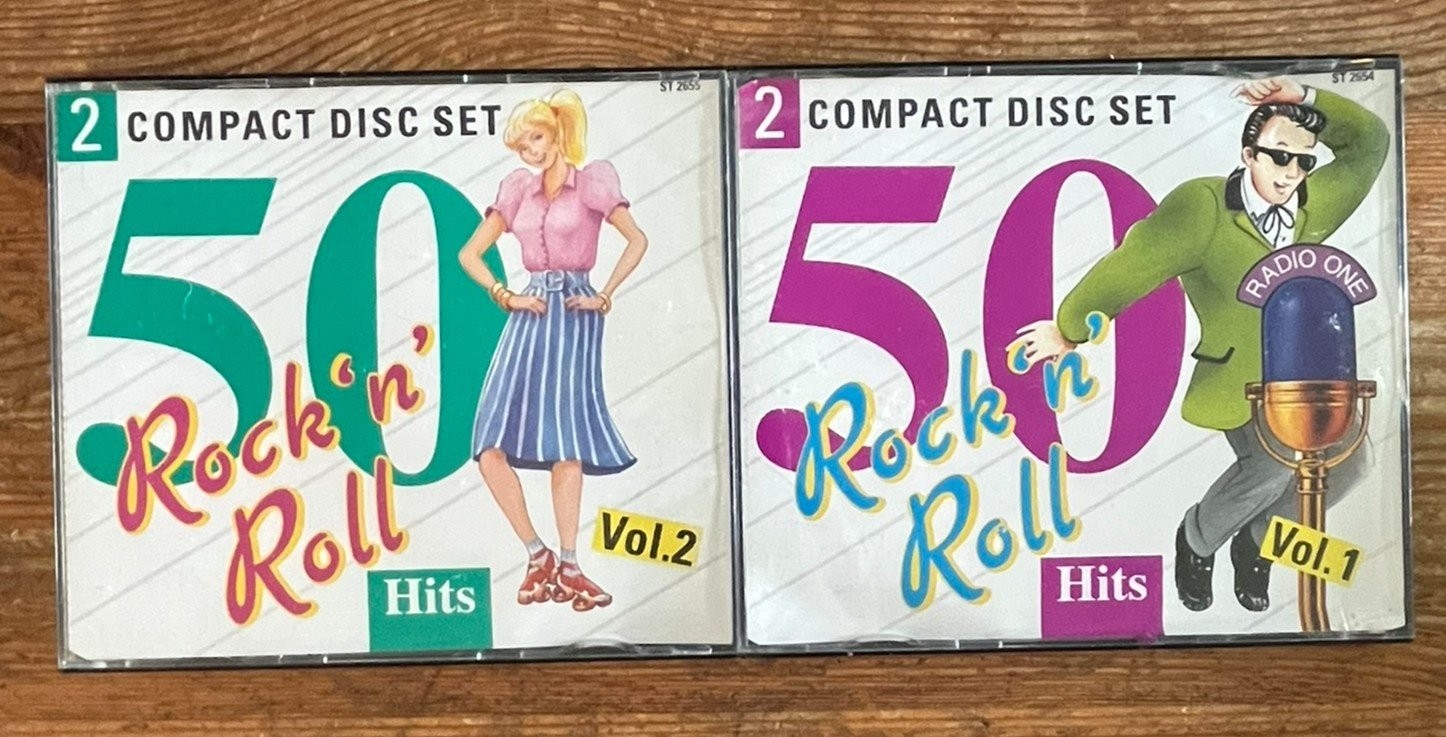 50's Rock 'n' Roll Hits CD Set 1990s EEC Rockabilly Starlite Early Rock Pop