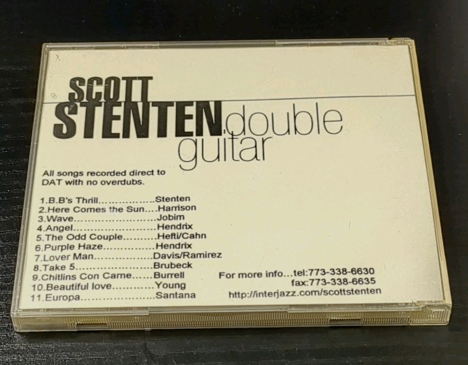 SCOTT STENTEN 2001 CD Folk Acoustic Guitar Interjazz RARE White Label Release VG