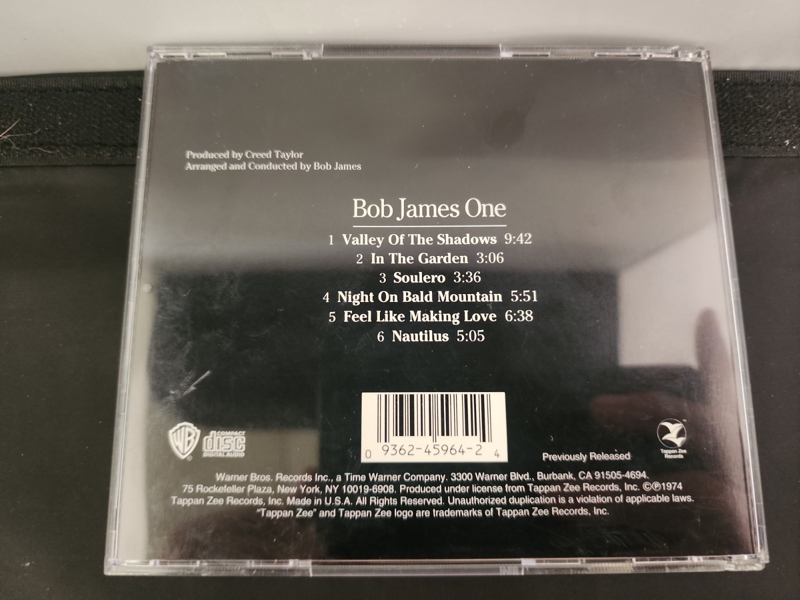 Bob James - One CD 1974 Jazz Fusion Tappan Zee Records Warner Bros OOP