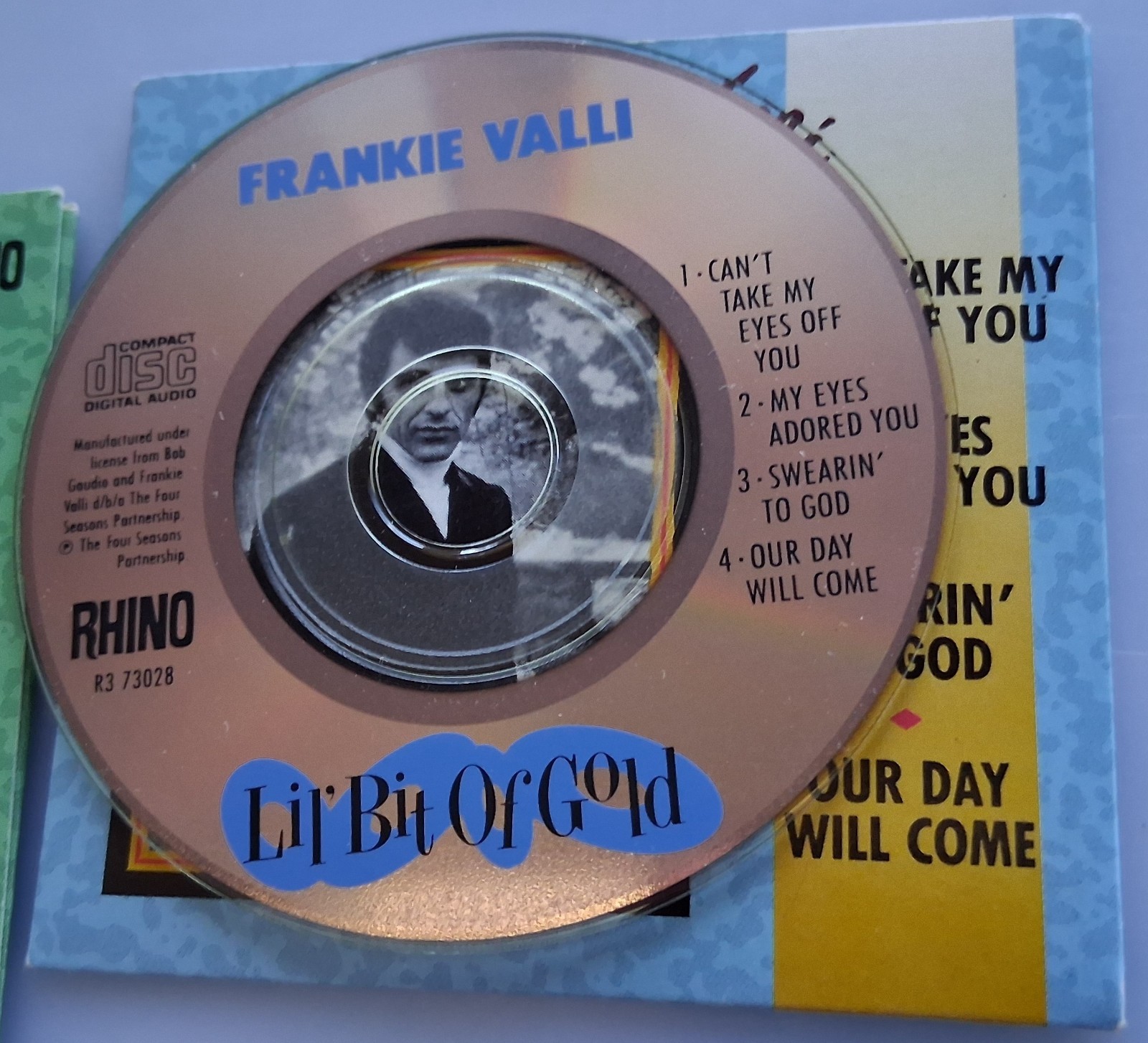 MINI 3" CD Lot of 4 - FRANKIE VALLI Lil Bit of Gold LIMITED RHINO CD3 GOLD DISC