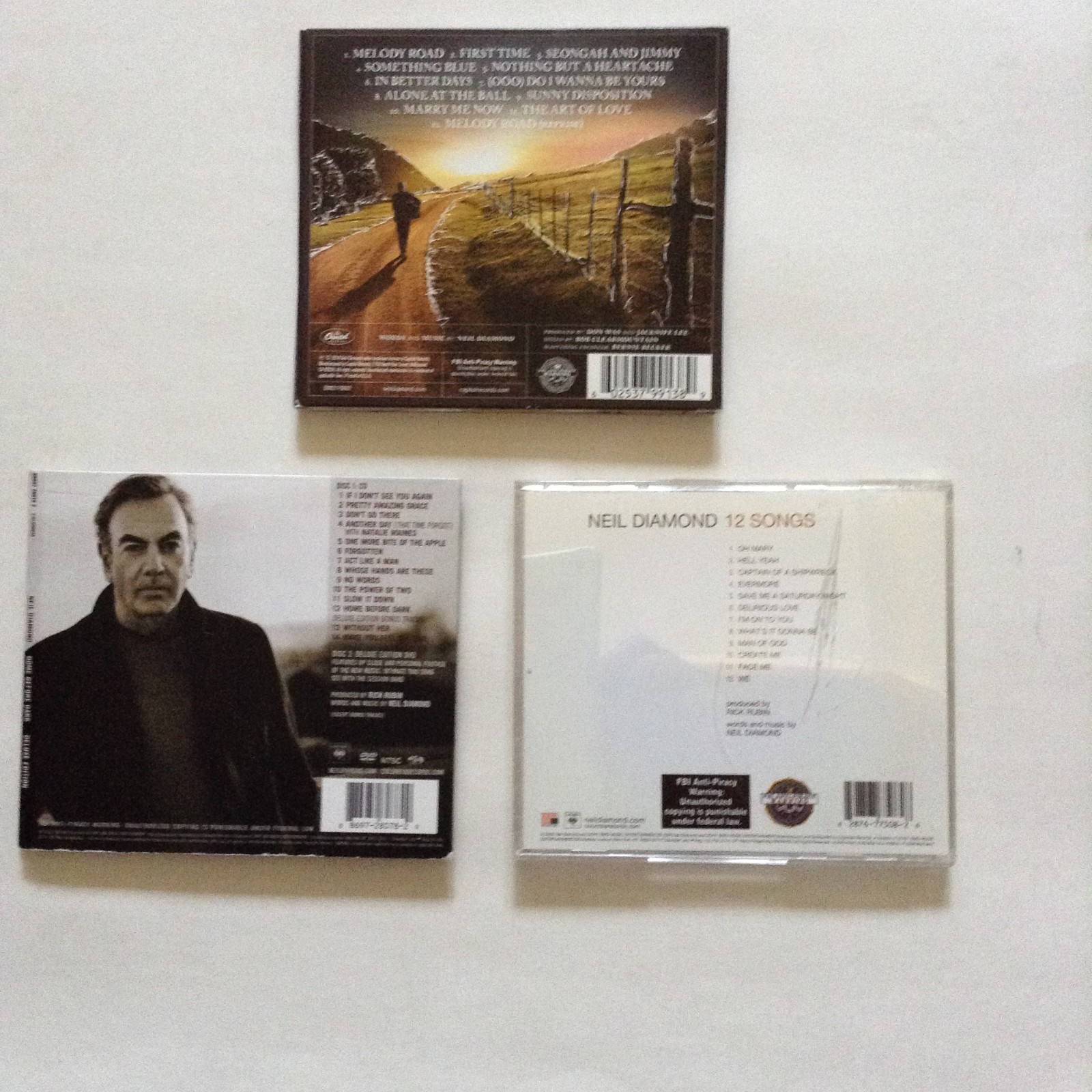 NEIL DIAMOND - Lot of 3 CD's: 12 Songs, Melody Road, Home Before Dark