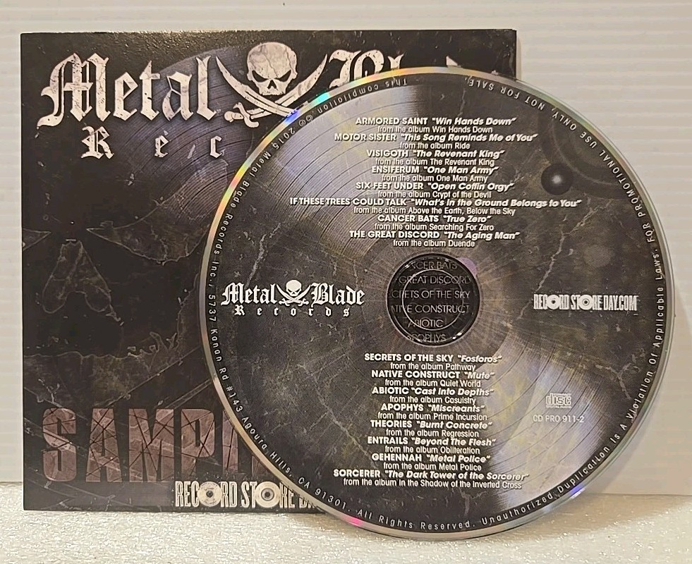 Metal Blade Records CD Sampler 2015 Record Store Day PROMO