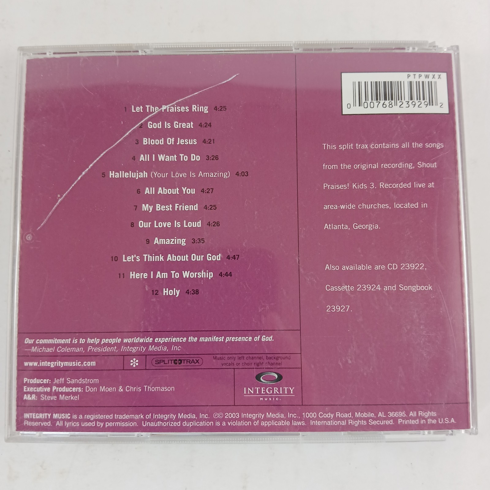 Vtg Shout Praises Kids 5 CD Lot With 3 Split Track CDs Worship Church Singing