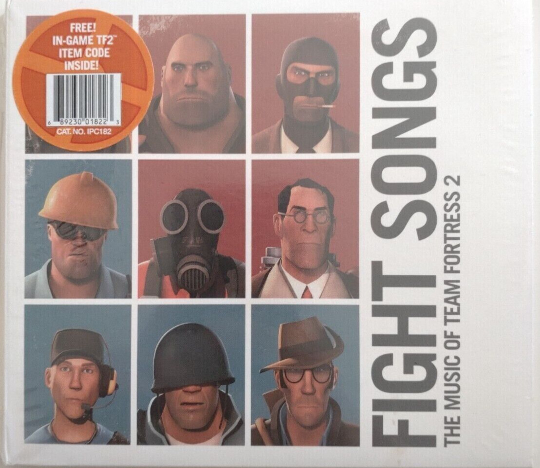 Valve Studio Orchestra - Fight Songs Team Fortress 2 on CD SEALED NEW GAME CODE