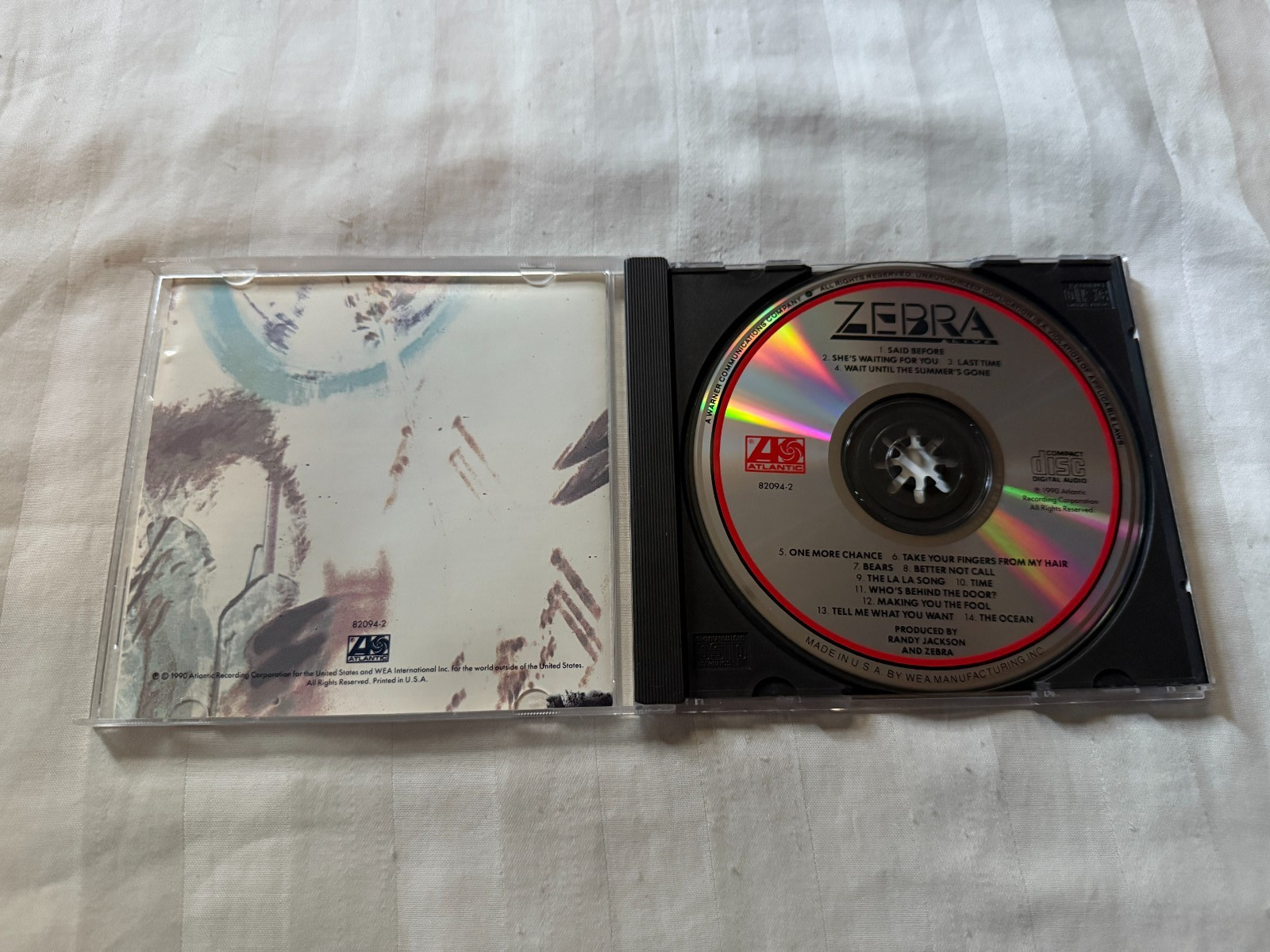 Zebra - Live CD 1990 Atlantic 80s Rock Original Randy Jackson OOP RARE