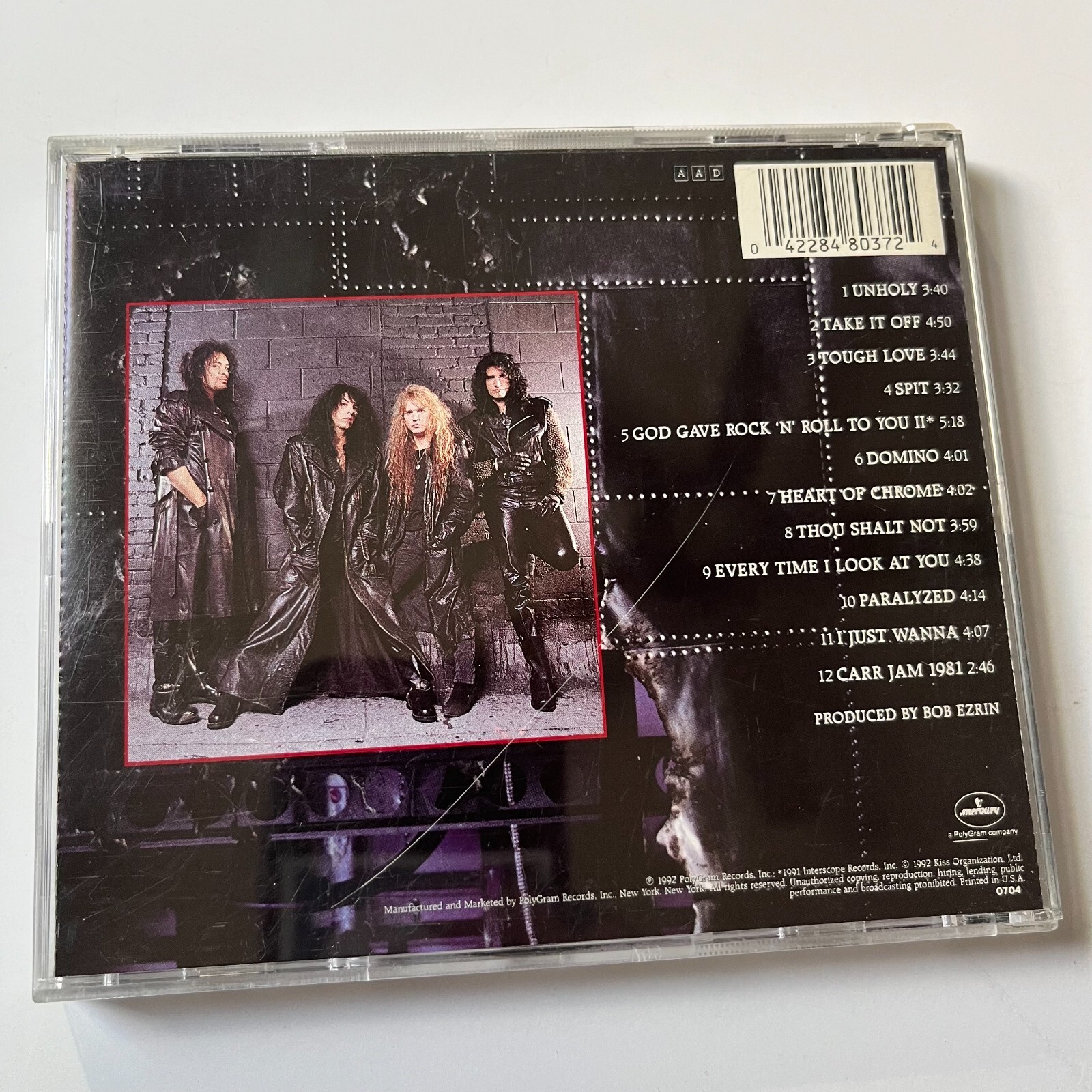KISS Revenge CD (1992) Original Issue ~ Fee Shipping
