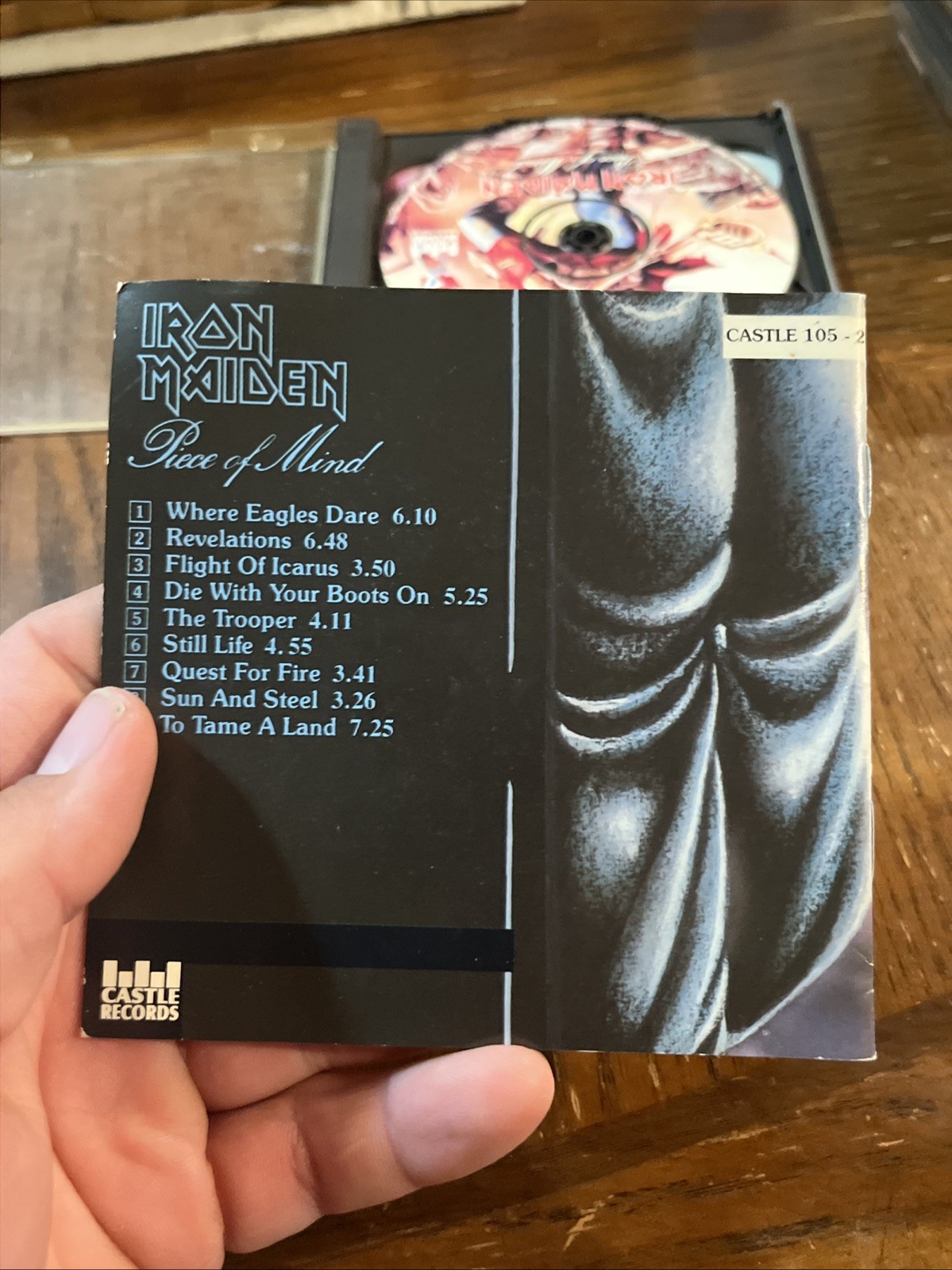 Iron Maiden Piece Of Mind 1995 CD Castle Records 2 CD Set With Insert Rare￼