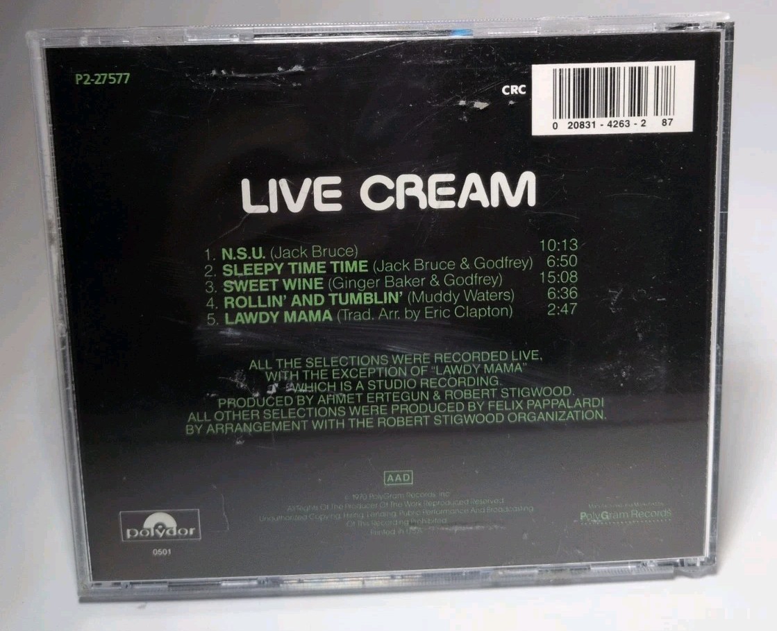 Cream Live Cream CD B610