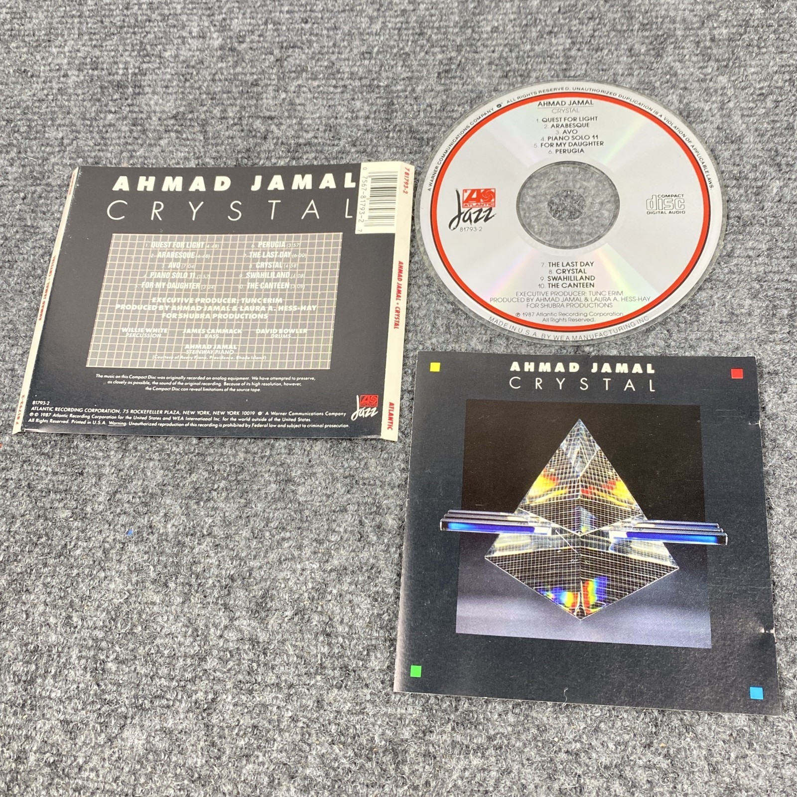 Ahmad Jamal Crystal CD Jazz Piano Atlantic 1987 Steinway FreeShip NoCase VG+