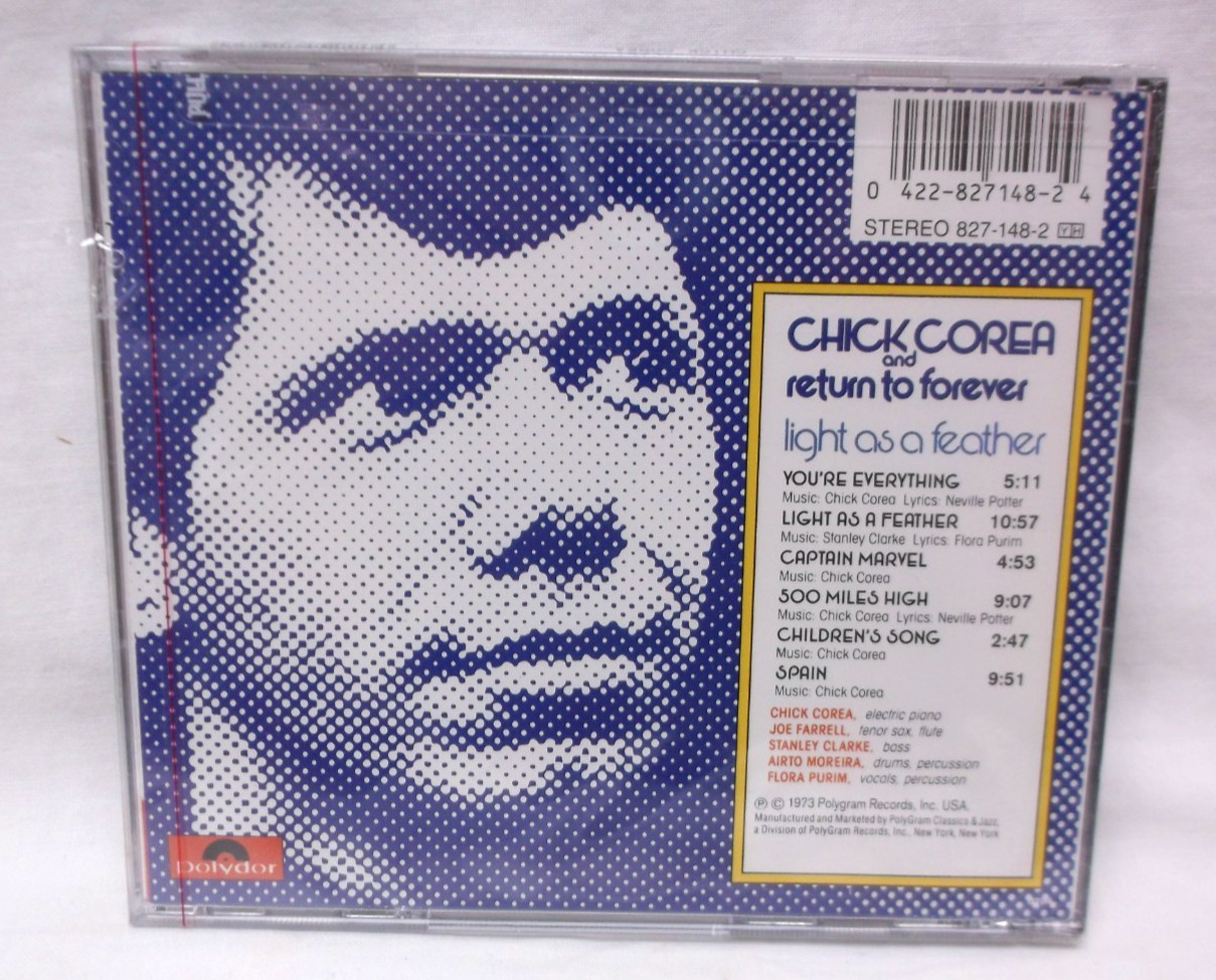 Sealed Chick Corea and Return to Forever Light as a Feather Cd