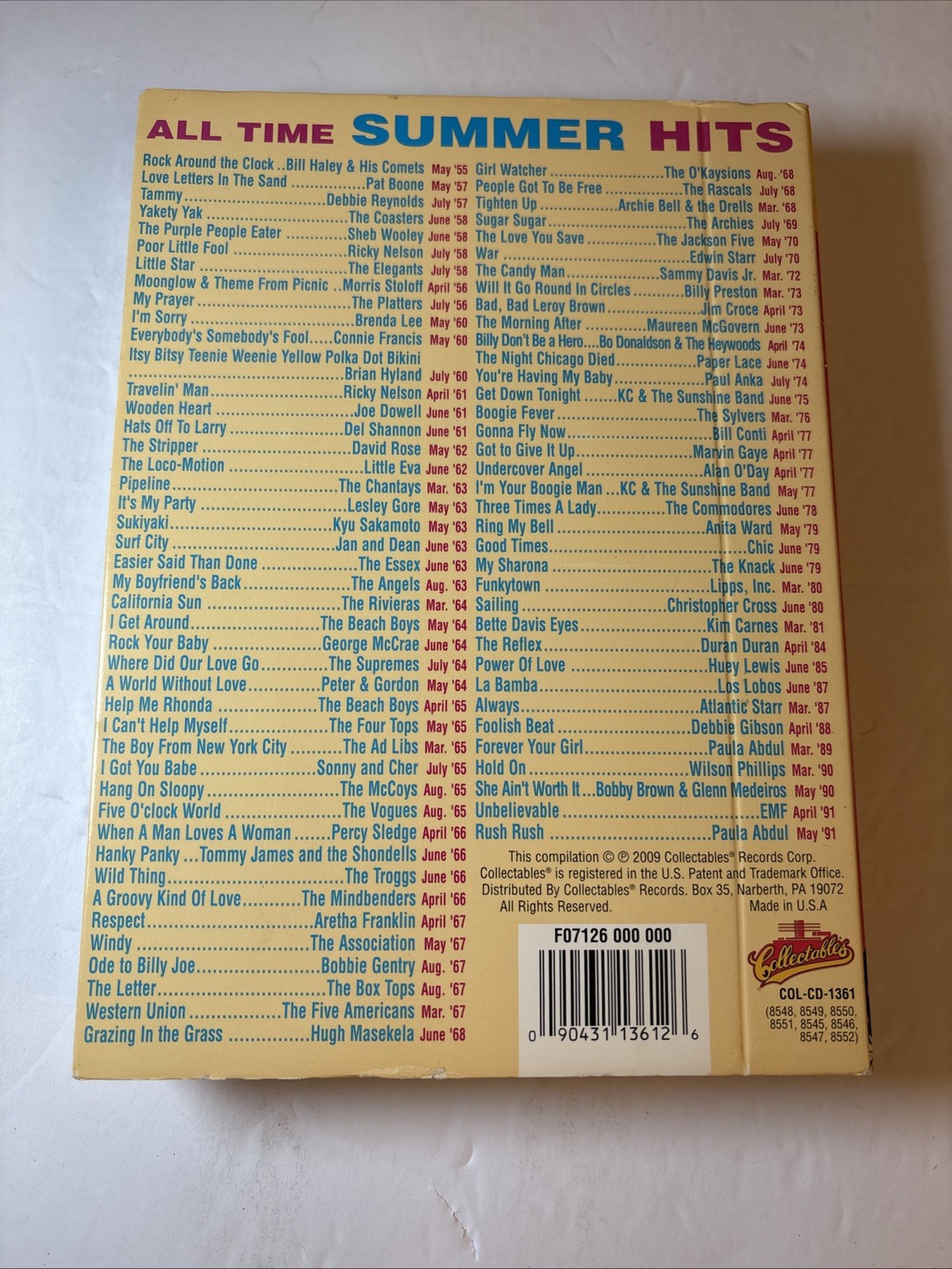 All Time Summer Hits 8 CD Box Set Near Mint Beach Boys Beach Party Oldies