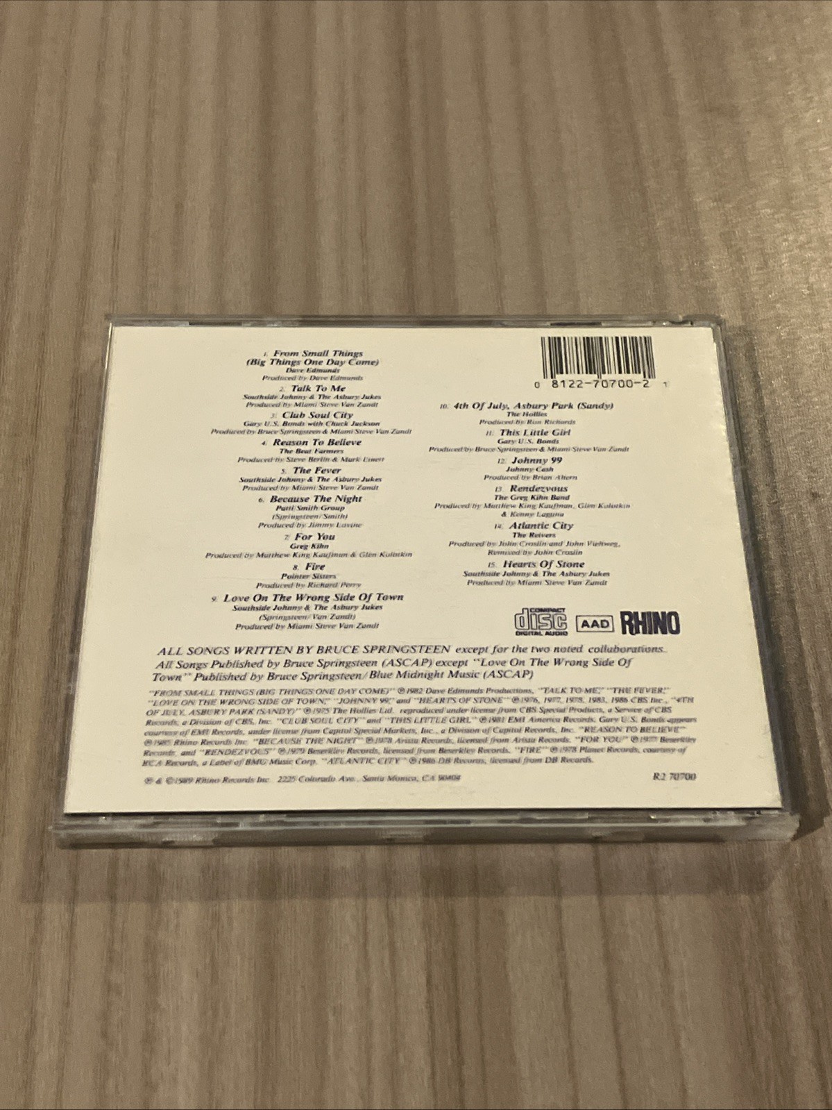 Cover Me: Songs by Springsteen by Various Artists (CD, Dec-1989, Rhino (Label))