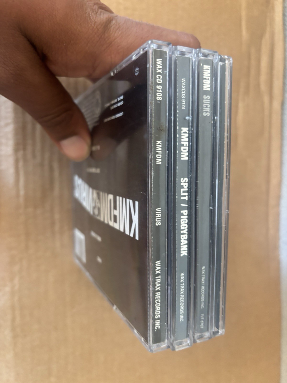 KMFDM Maxi Single CD Lot Megalomaniac Sucks Split & Virus VG+ To NM Disc Conditn