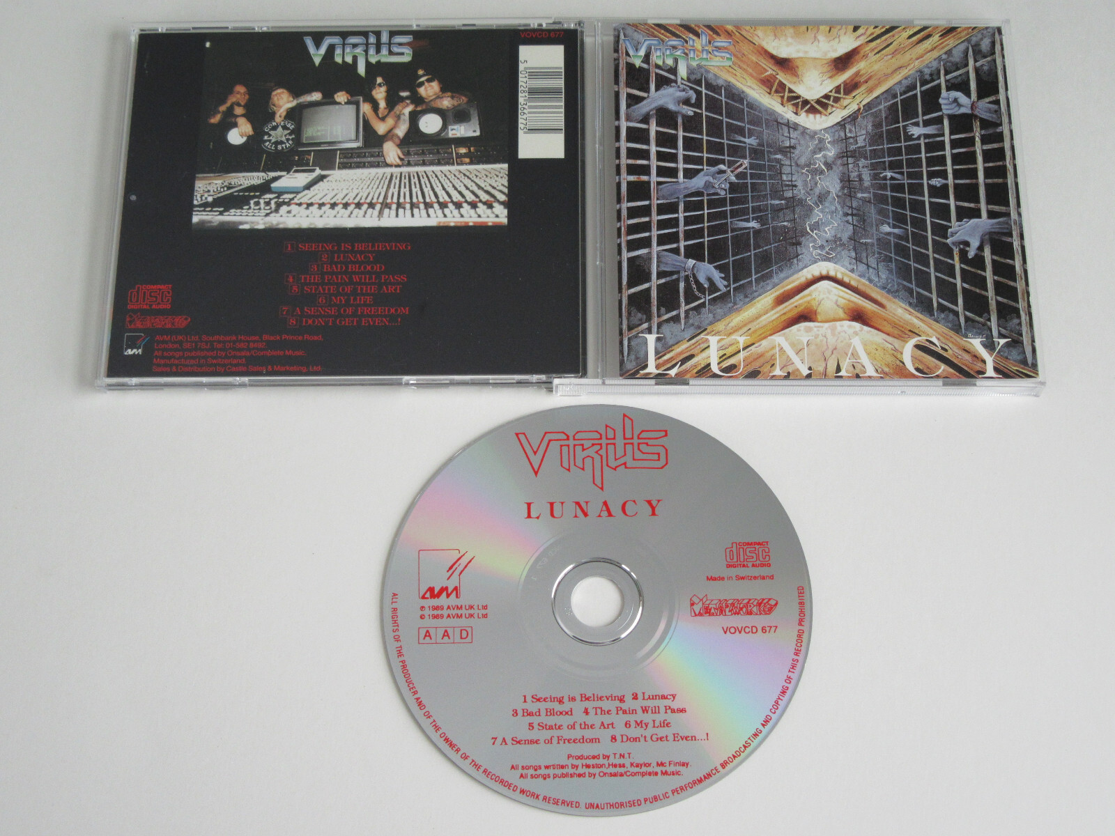 VIRUS Lunacy CD 1989 MEGA RARE OOP THRASH ORIGINAL 1st PRESSING on METALWORKS!!!