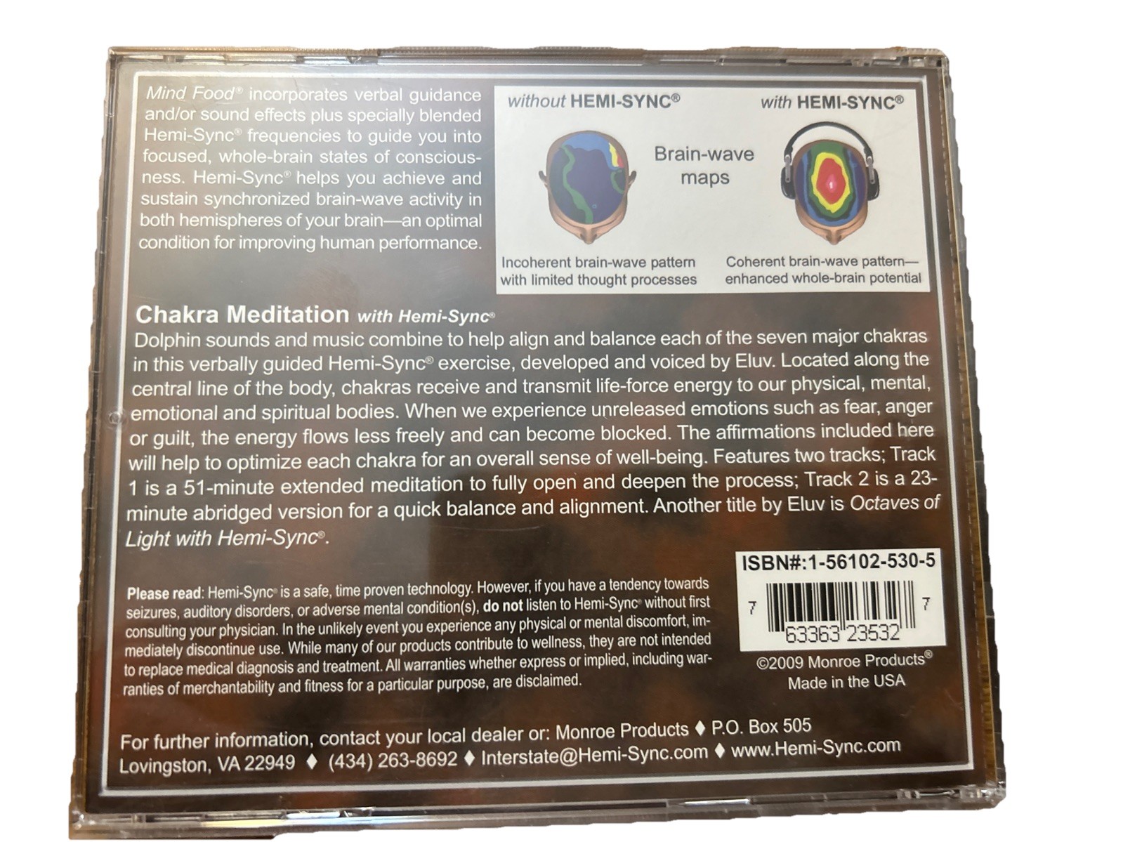 Hemi-Sync : Chakra Meditation With Hemi-Sync , Pre-Owned CD