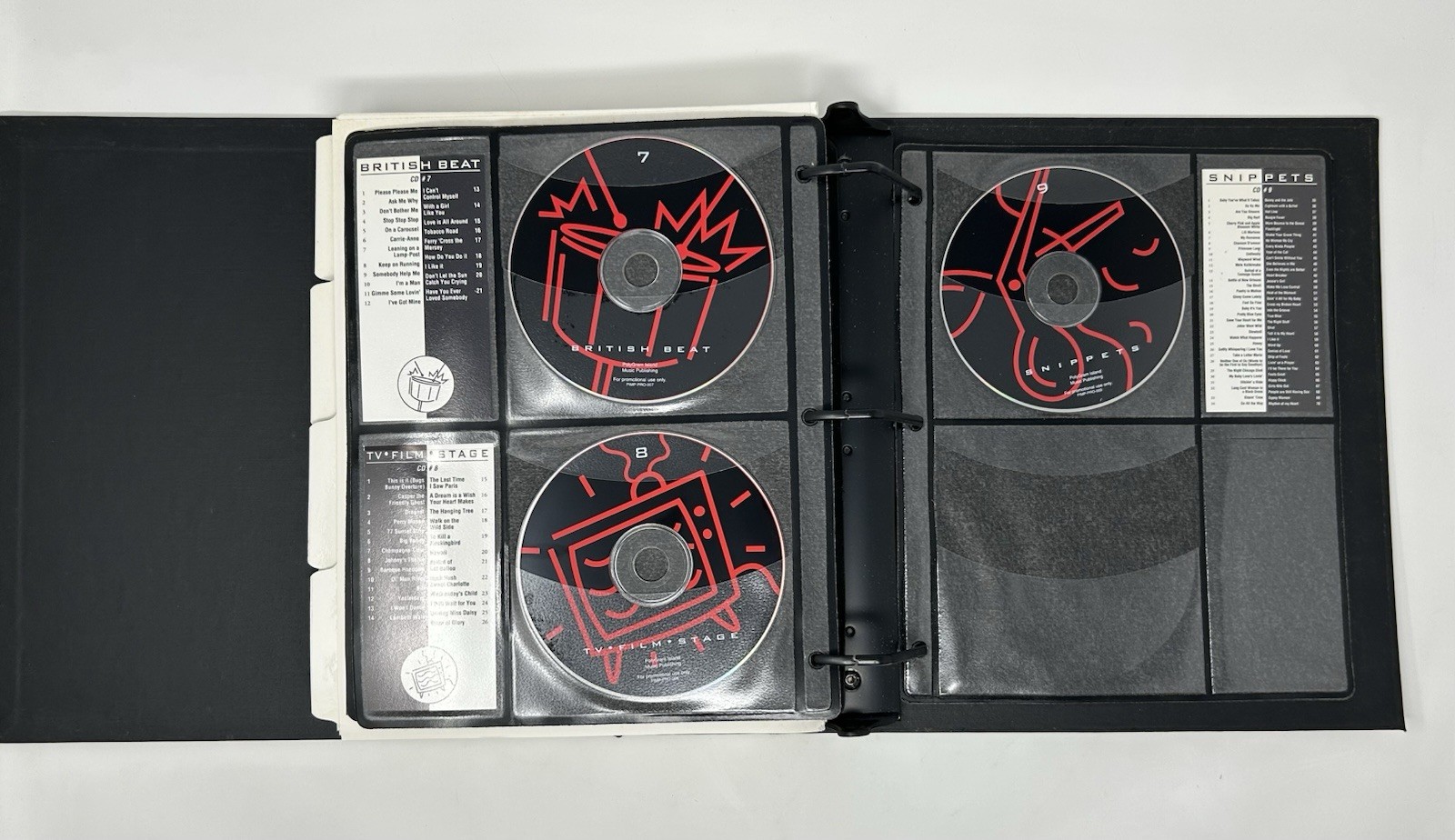 POLYGRAM Island Music Publishing Song Catalog 9 CD Industry Promotional Binder