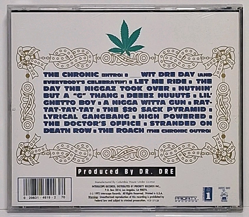 Dr. Dre The Chronic CD 1992 Very Good Condition OG Release Rare Fast Shipping