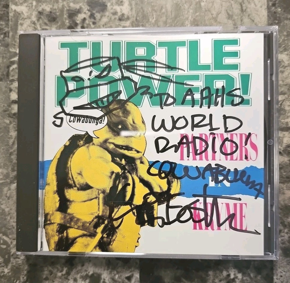 SIGNED Partners In Kryme - Turtle Power Promotional Copy CD RARE OOP