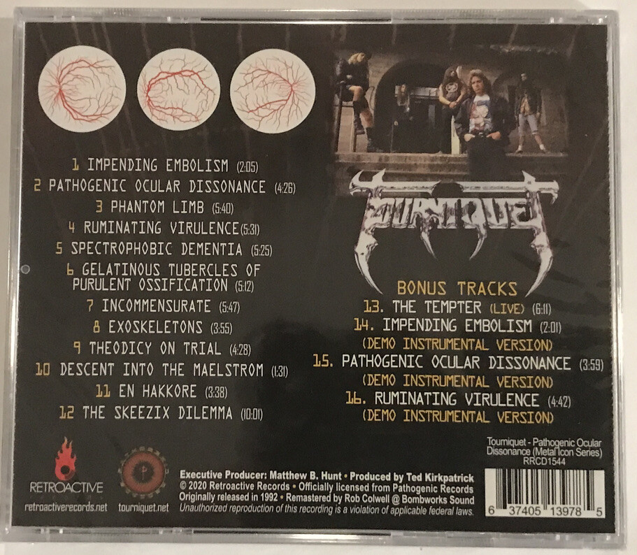 Tourniquet - Pathogenic Ocular Dissonance CD 2022 Retroactive Records – RRCD1544