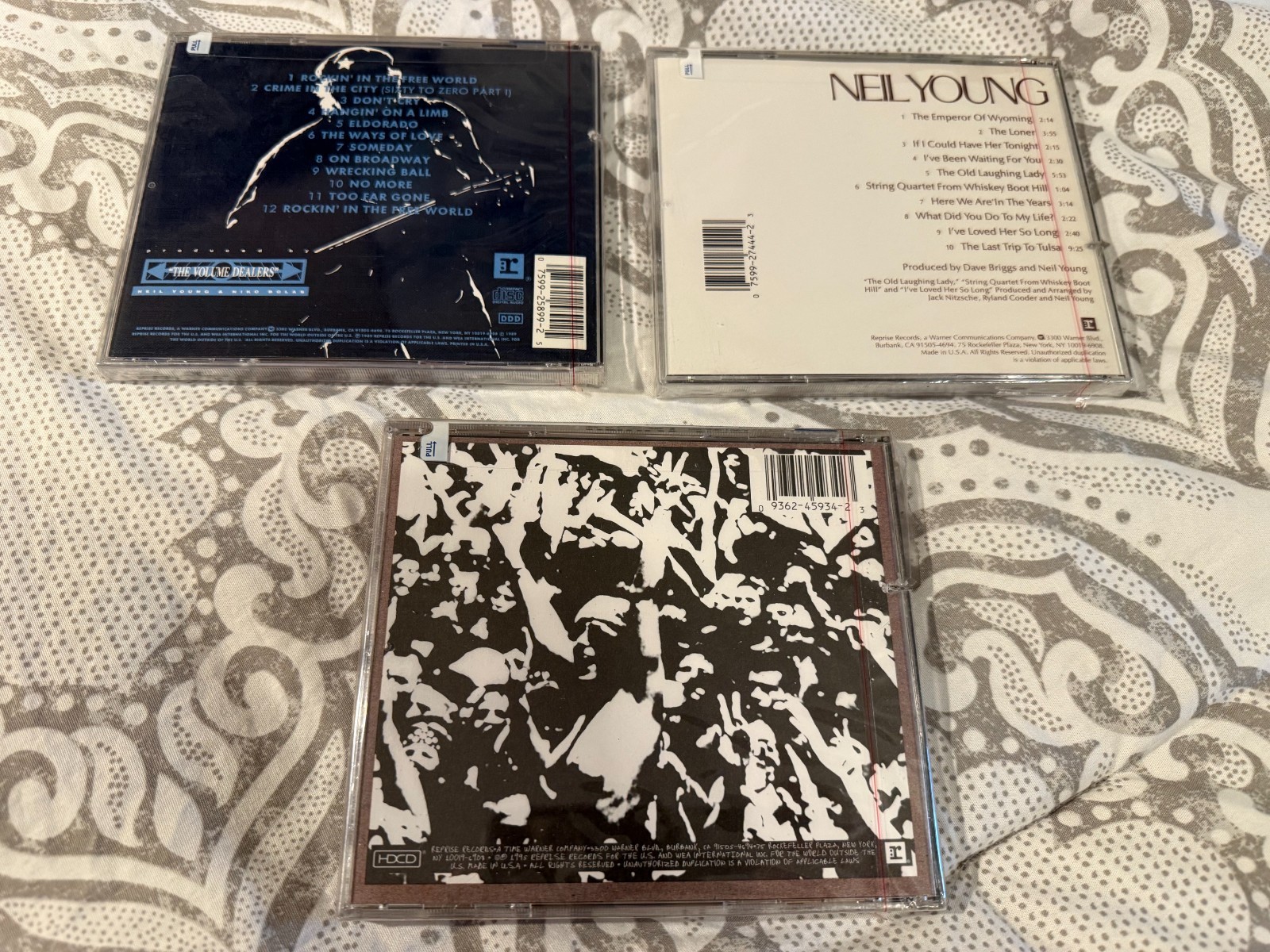 3 NEW SEALED NEIL YOUNG CD MIRROR BALL - FREEDOM - SELF TITLE - REPRISE RARE HTF