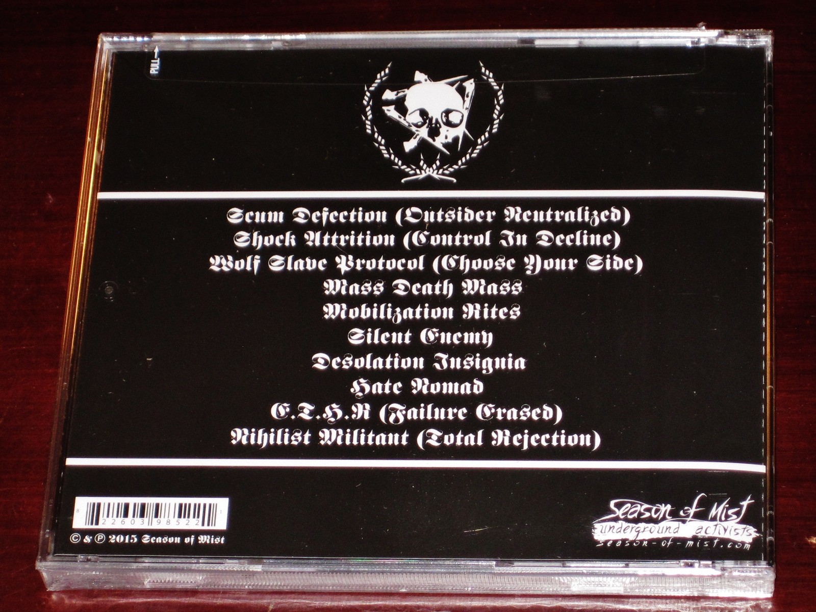 Revenge: Behold Total Rejection CD 2015 Season Of Mist Records USA SUA 052 NEW
