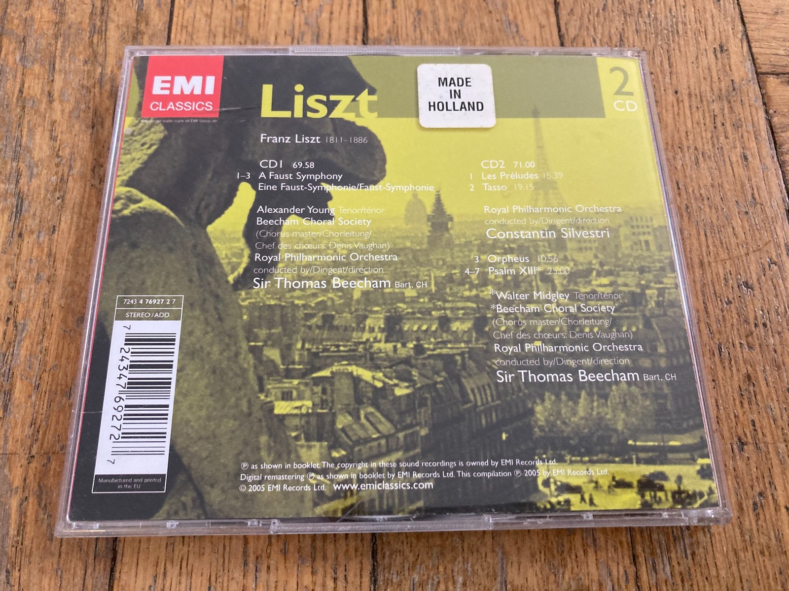 Liszt: A Faust Symphony, Tone Poems, Psalm XIII / Beecham / Silvestri (2 CD Set)