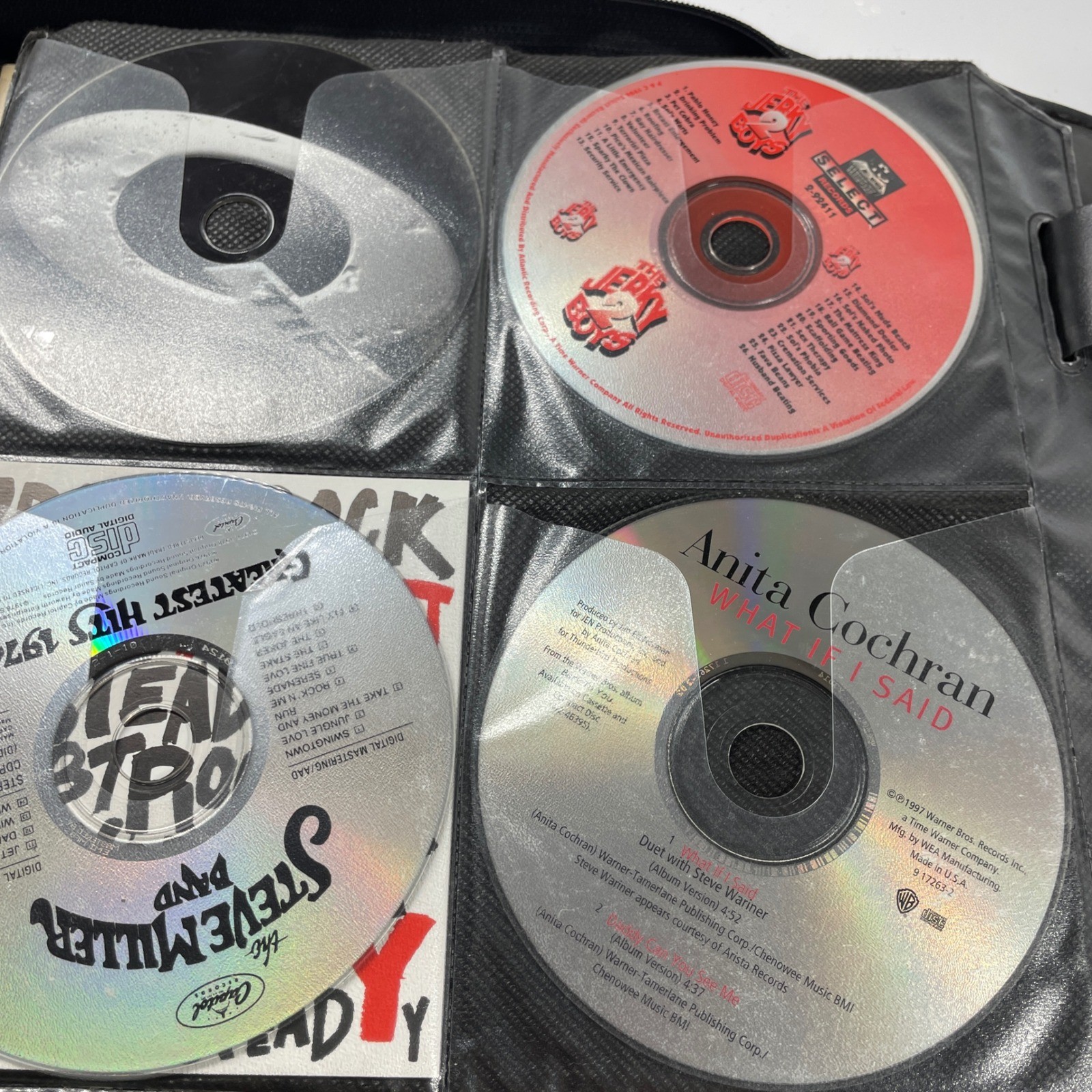 80+ Mixed CDs w/ Vintage Zipper Case Rock Country Rap Pop Y2K Beatles Zeppelin