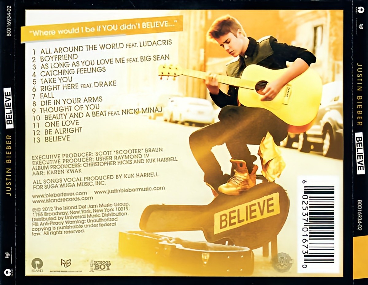 Justin Bieber – Believe CD - NEW