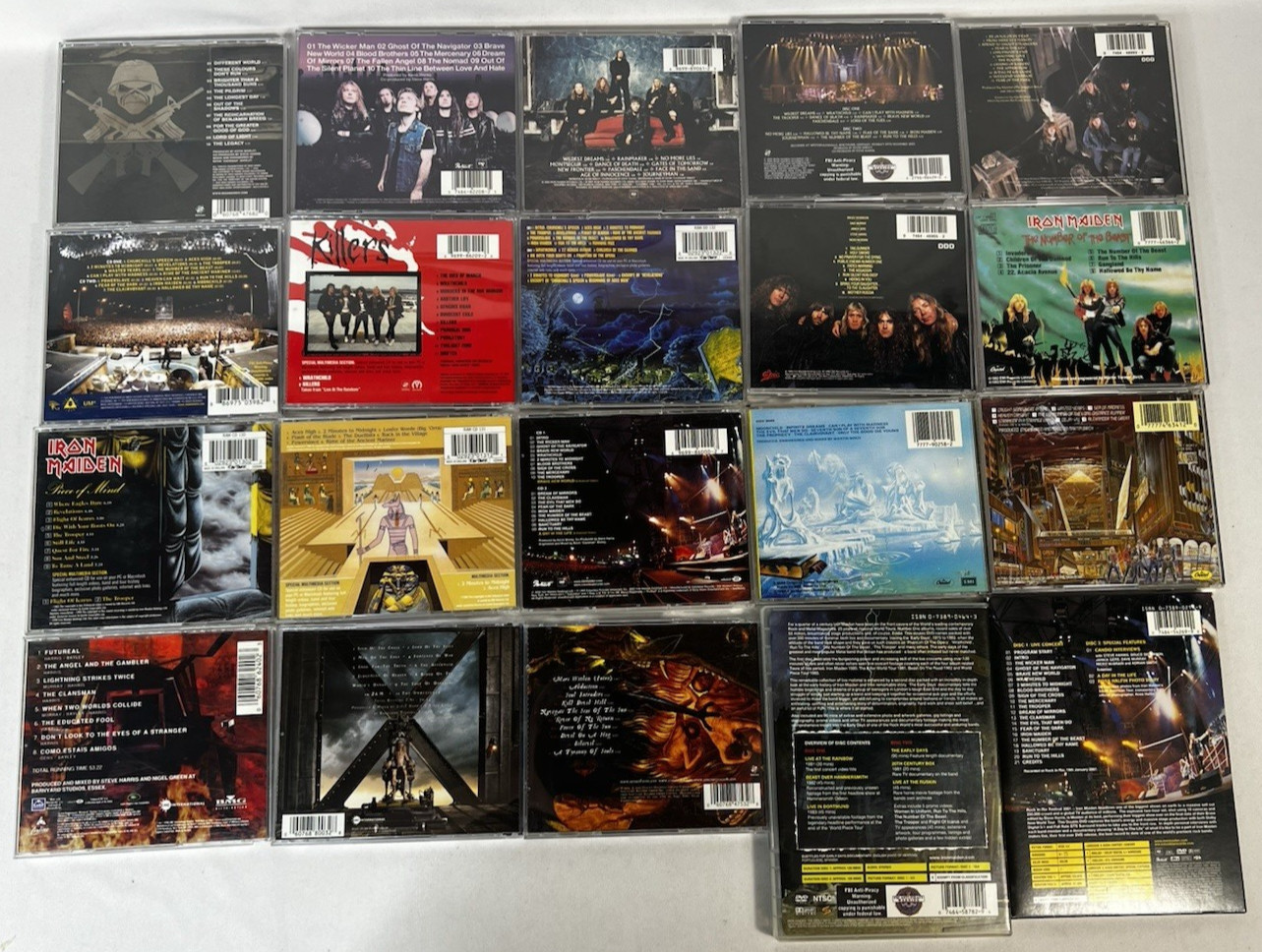 Iron Maiden 22 CD 5 DVD Lot Number Of The Beast Killers Rock In Rio Powerslave